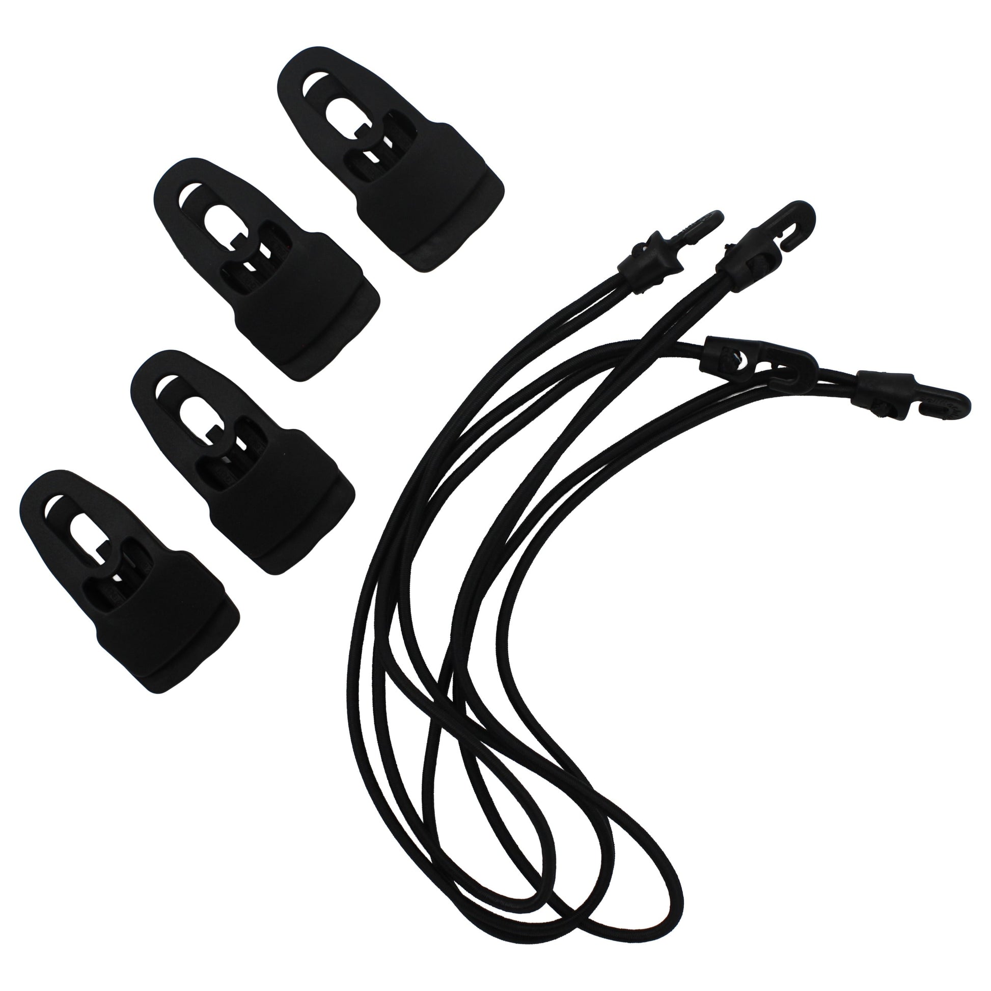 4 TORNADO®CLIP GROSS, SCHWARZ + 4 SEGELEINBINDER 4 MM, 26,5 CM Segeleinbinder SEILFLECHTER Tauwerk GmbH 