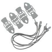 4 TORNADO®CLIP KLEIN, WEISS + 4 SEGELEINBINDER 4 MM, 26,5 CM Segeleinbinder SEILFLECHTER Tauwerk GmbH 