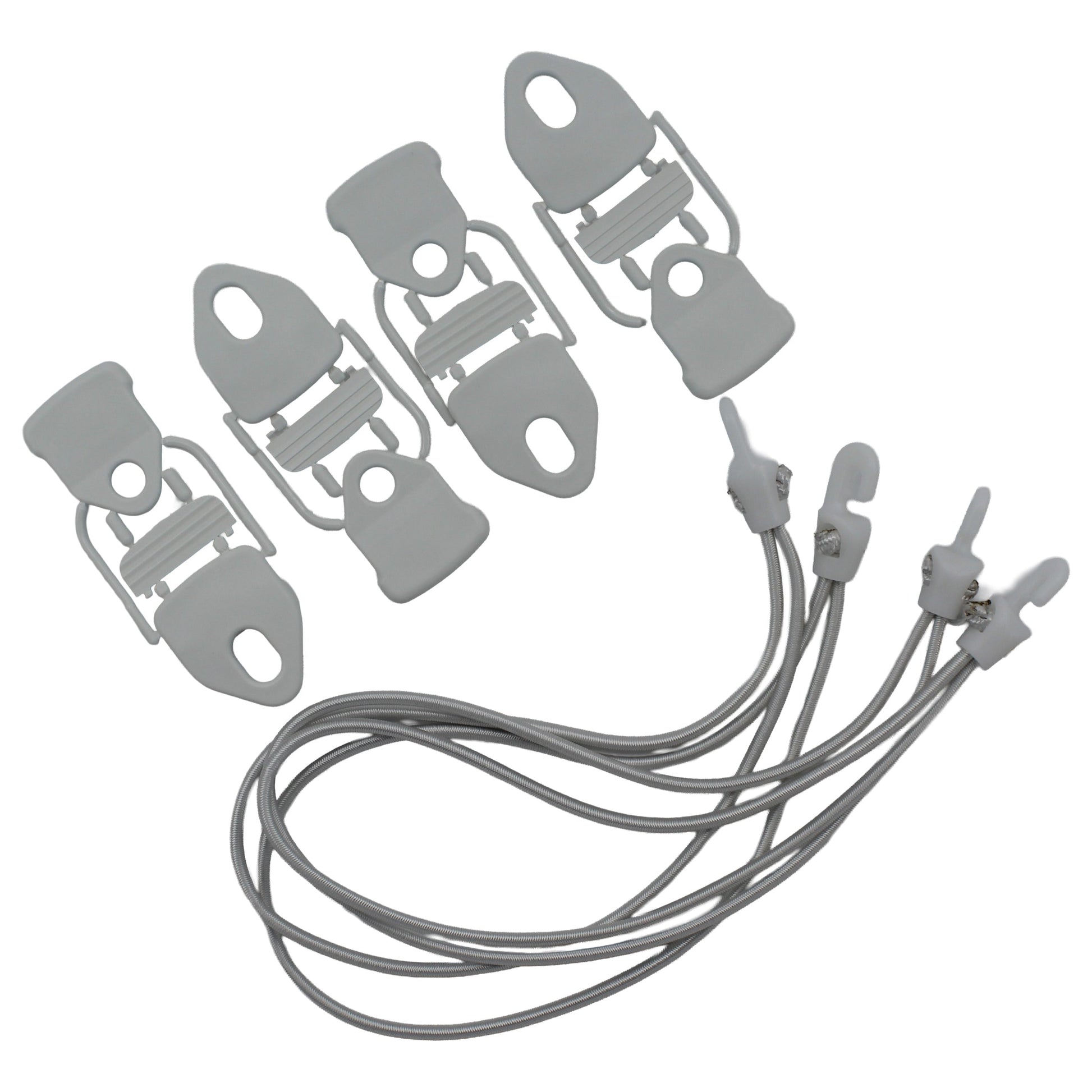 4 TORNADO®CLIP KLEIN, WEISS + 4 SEGELEINBINDER 4 MM, 26,5 CM Segeleinbinder SEILFLECHTER Tauwerk GmbH 