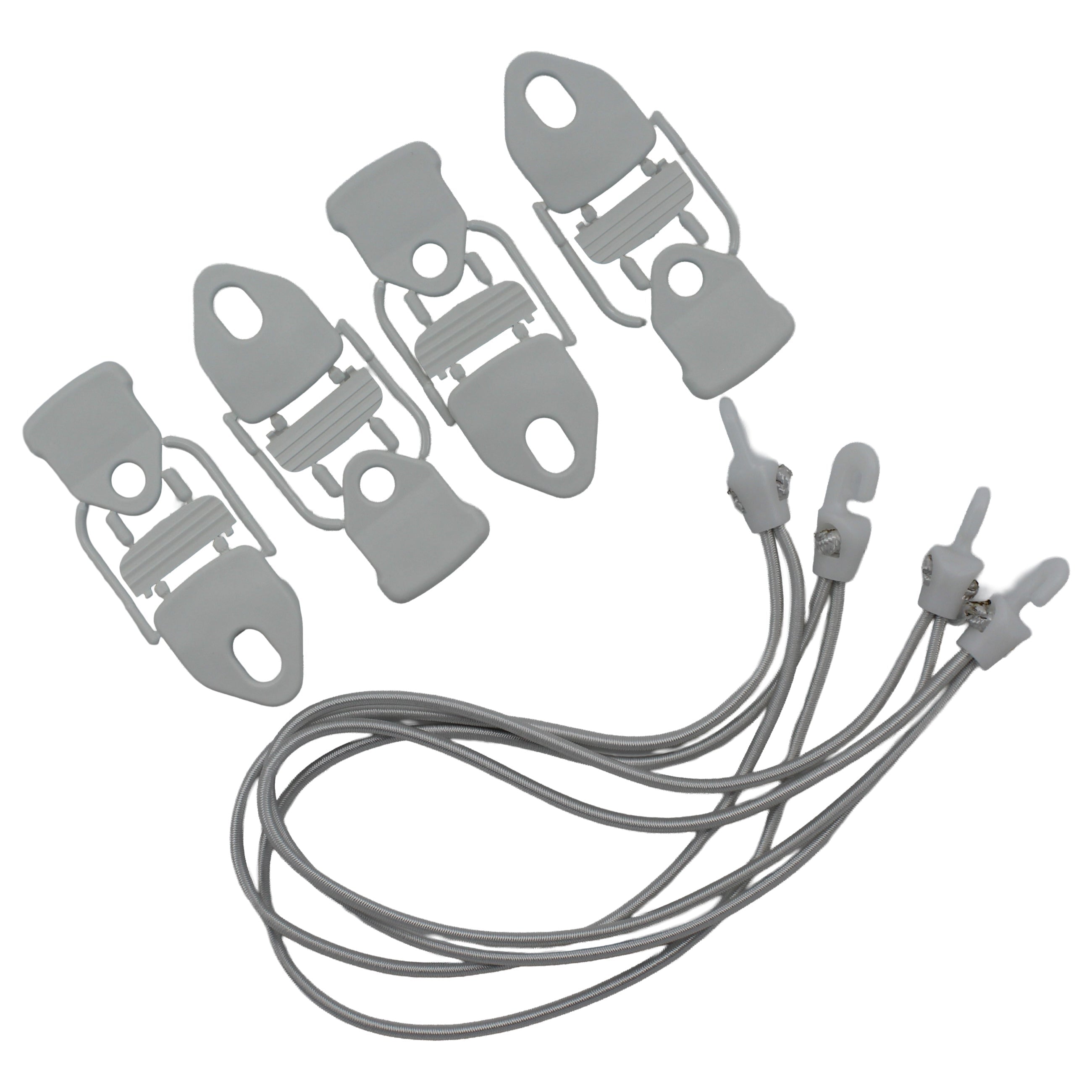 4 TORNADO®CLIP KLEIN, WEISS + 4 SEGELEINBINDER 4 MM, 26,5 CM Segeleinbinder SEILFLECHTER Tauwerk GmbH 