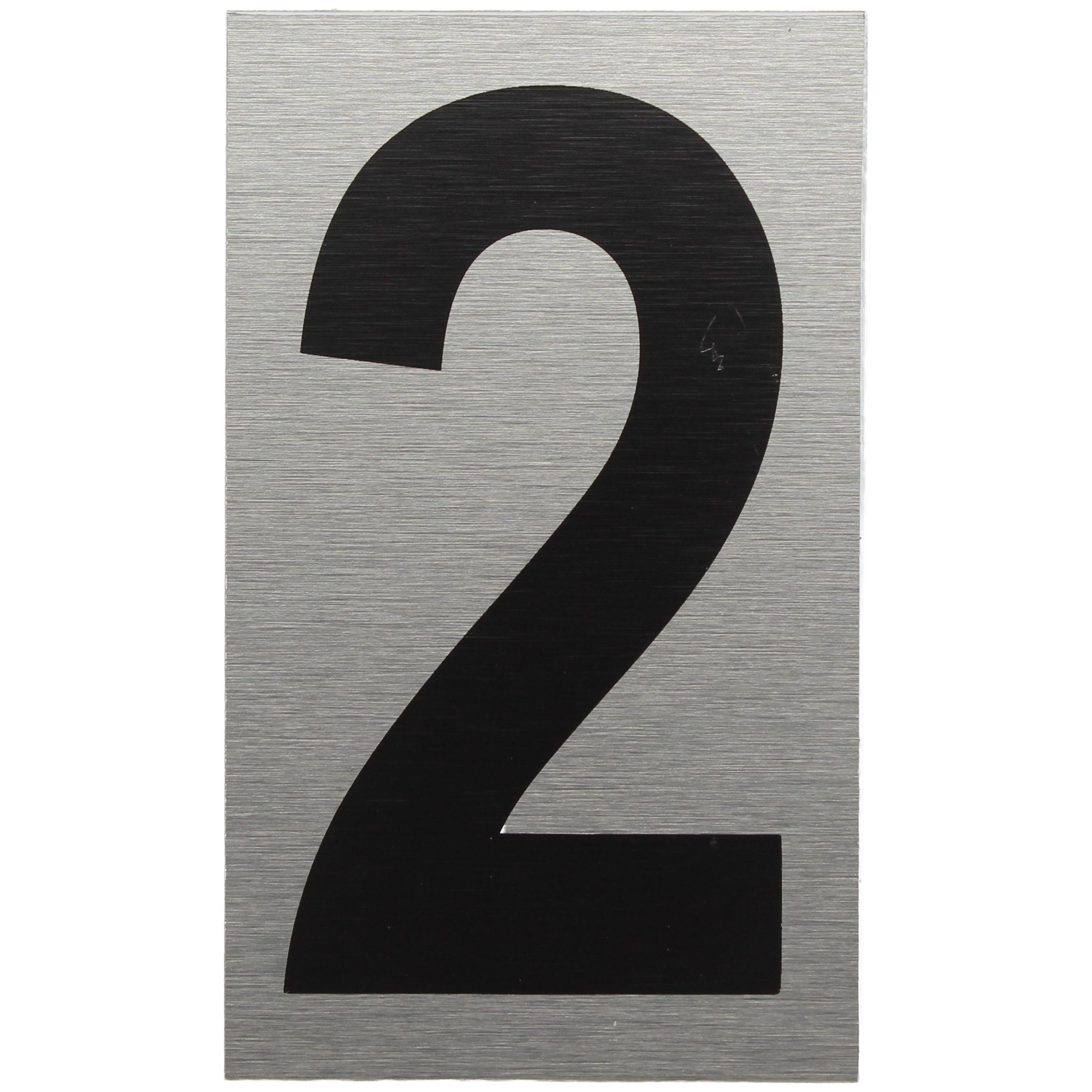 ALU-SCHILD "2" Alu-Schilder Zahlen SEILFLECHTER Tauwerk GmbH 
