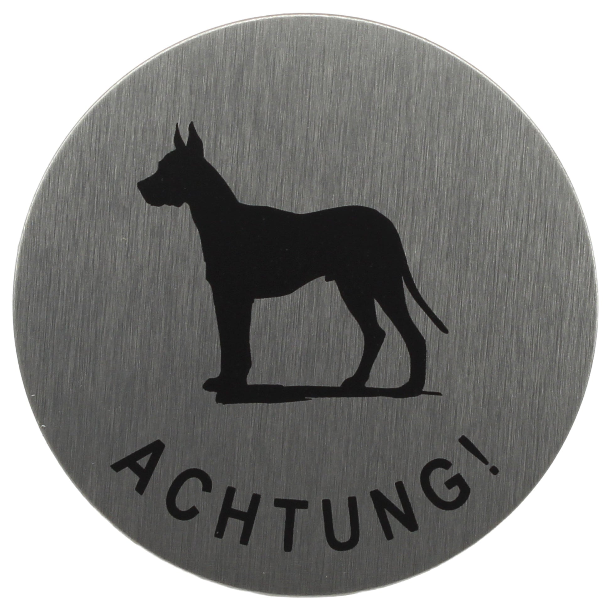 ALU-SCHILD "ACHTUNG HUND" (BILD) Alu-Schilder Hinweise SEILFLECHTER Tauwerk GmbH 