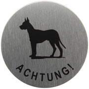 ALU-SCHILD "ACHTUNG HUND" (BILD) Alu-Schilder Hinweise SEILFLECHTER Tauwerk GmbH 