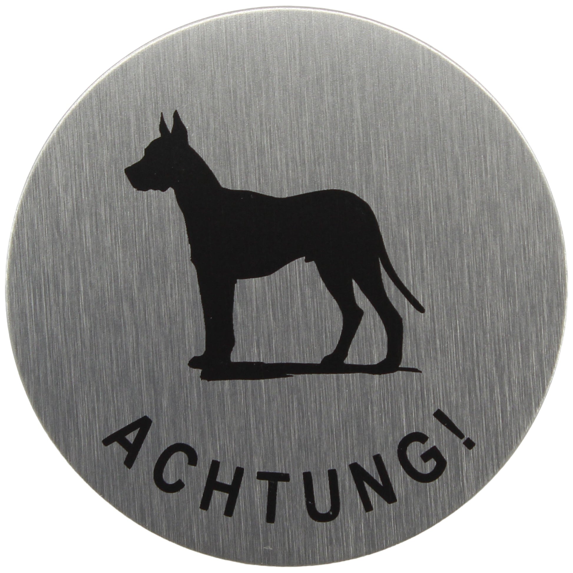 ALU-SCHILD "ACHTUNG HUND" (BILD) Alu-Schilder Hinweise SEILFLECHTER Tauwerk GmbH 