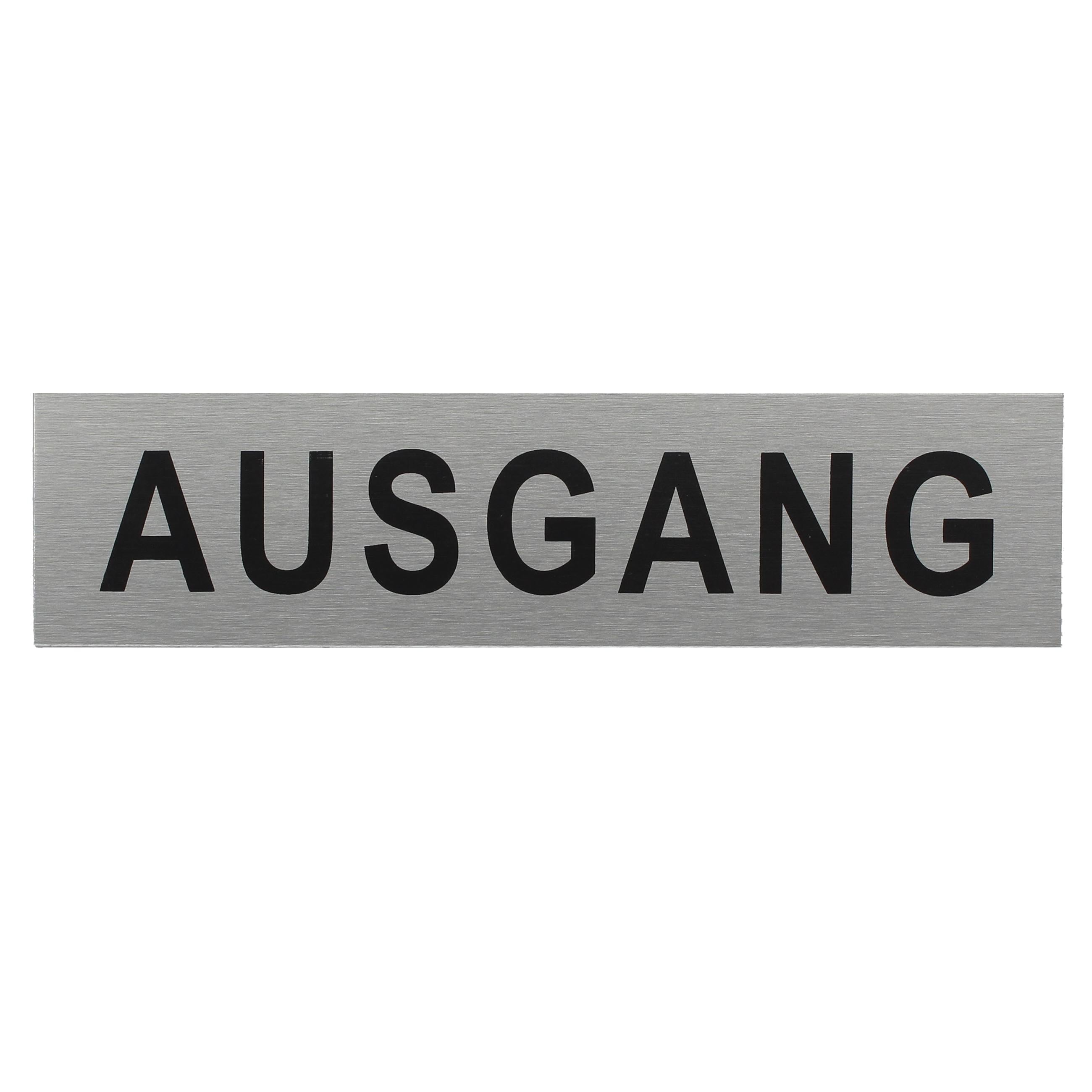 ALU-SCHILD "AUSGANG" Alu-Schilder Hinweise SEILFLECHTER Tauwerk GmbH 