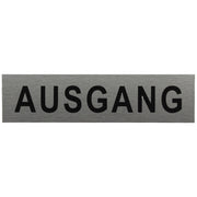 ALU-SCHILD "AUSGANG" Alu-Schilder Hinweise SEILFLECHTER Tauwerk GmbH 