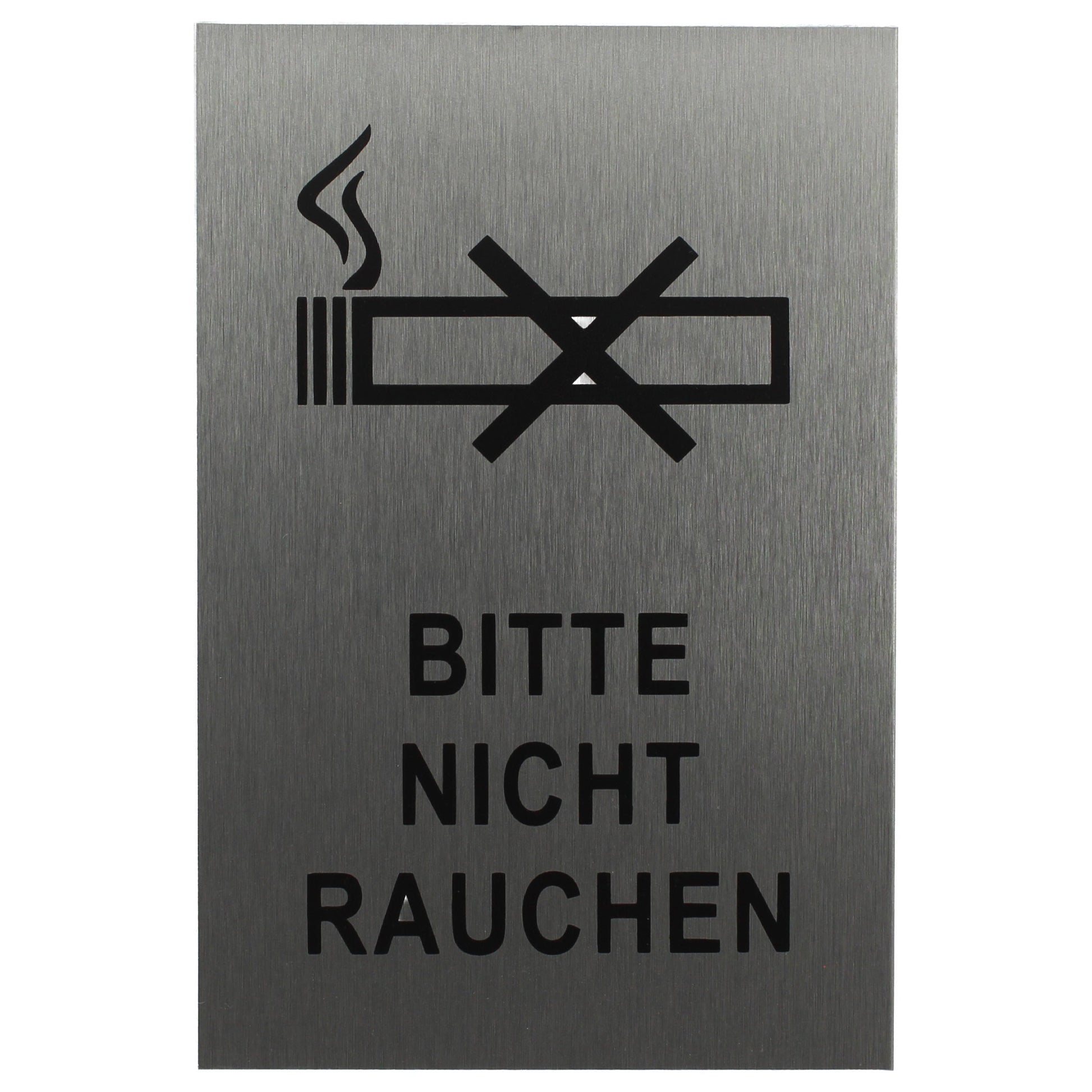 ALU-SCHILD "BITTE NICHT RAUCHEN" Alu-Schilder Hinweise SEILFLECHTER Tauwerk GmbH 