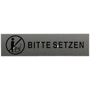 ALU-SCHILD "BITTE SETZEN" Alu-Schilder Hinweise SEILFLECHTER Tauwerk GmbH 