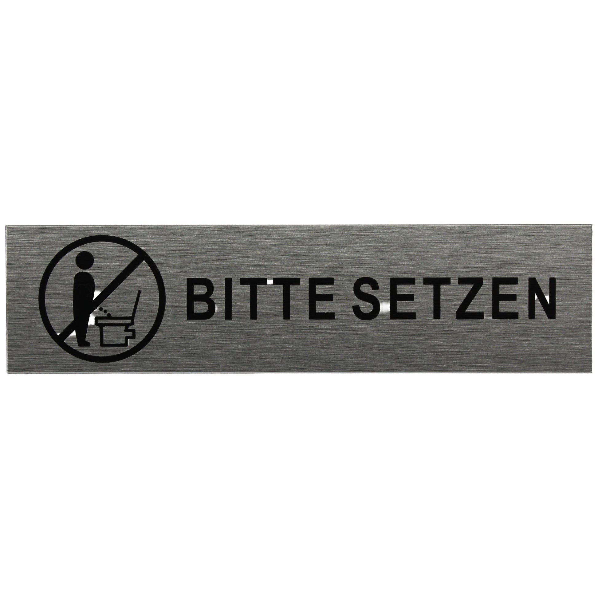ALU-SCHILD "BITTE SETZEN" Alu-Schilder Hinweise SEILFLECHTER Tauwerk GmbH 