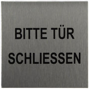 ALU-SCHILD "BITTE TÜR SCHLIEßEN" Alu-Schilder Hinweise SEILFLECHTER Tauwerk GmbH 