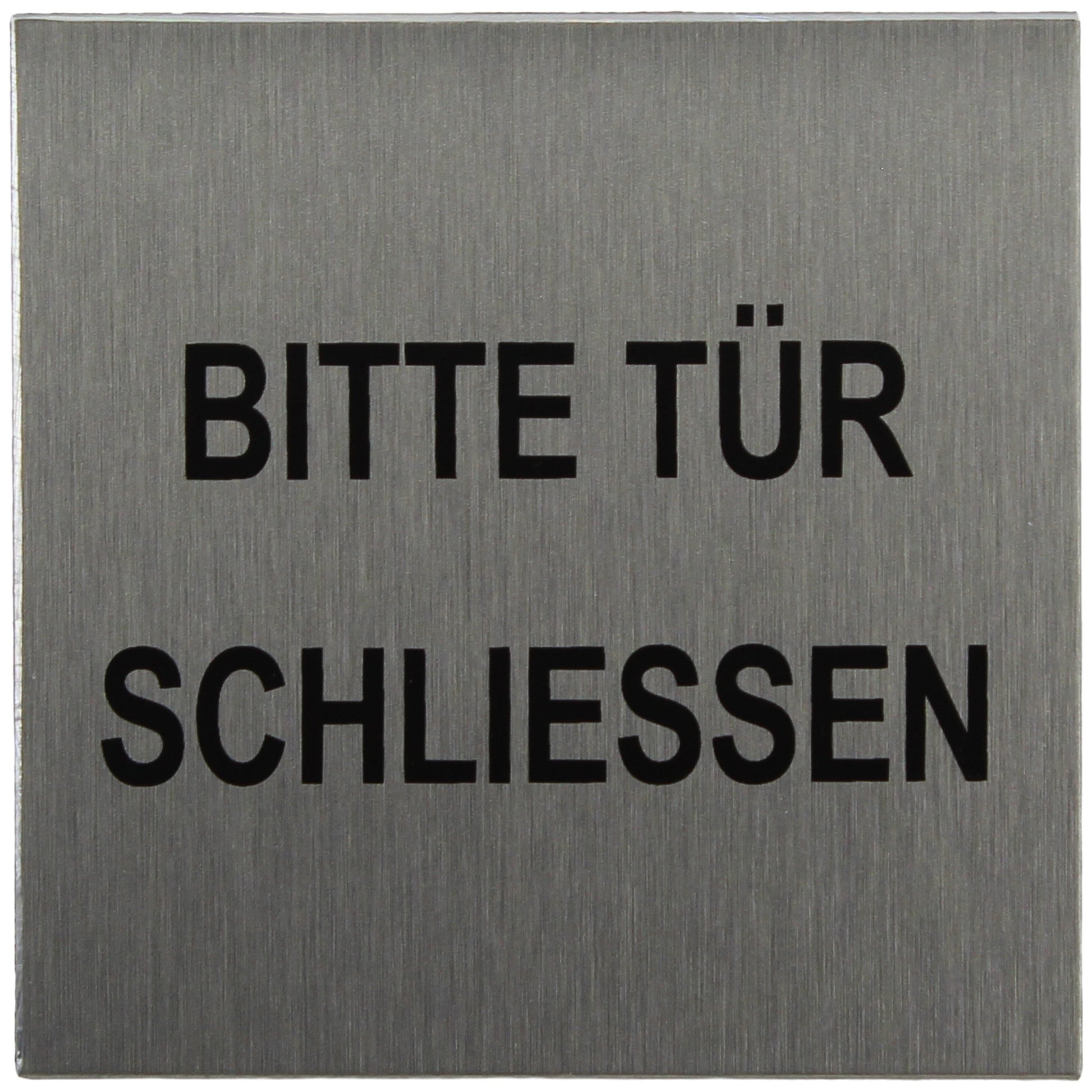 ALU-SCHILD "BITTE TÜR SCHLIEßEN" Alu-Schilder Hinweise SEILFLECHTER Tauwerk GmbH 