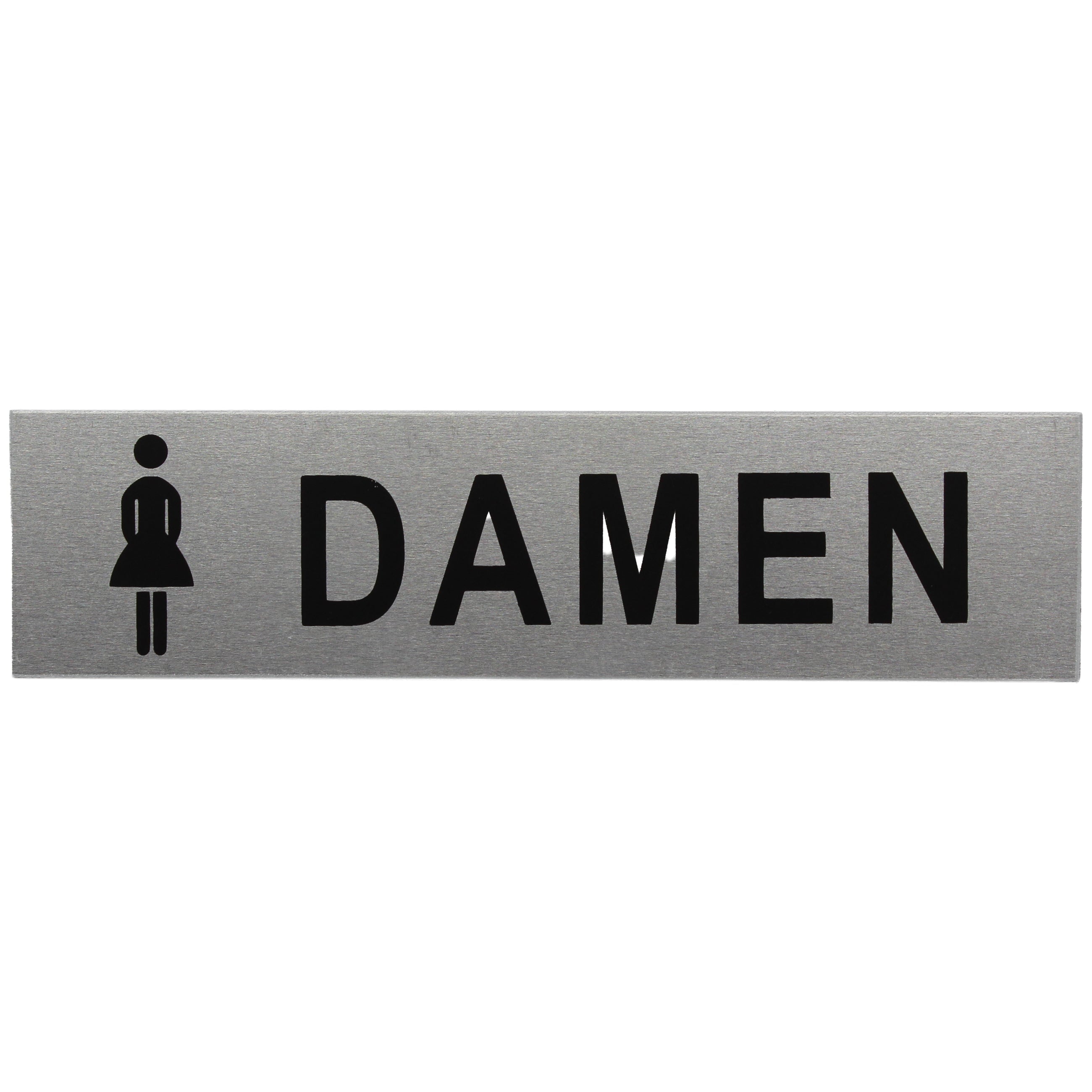 ALU-SCHILD "DAMEN" Alu-Schilder Hinweise SEILFLECHTER Tauwerk GmbH 