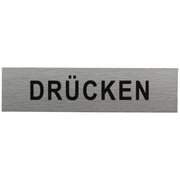 ALU-SCHILD "DRÜCKEN" Alu-Schilder Hinweise SEILFLECHTER Tauwerk GmbH 