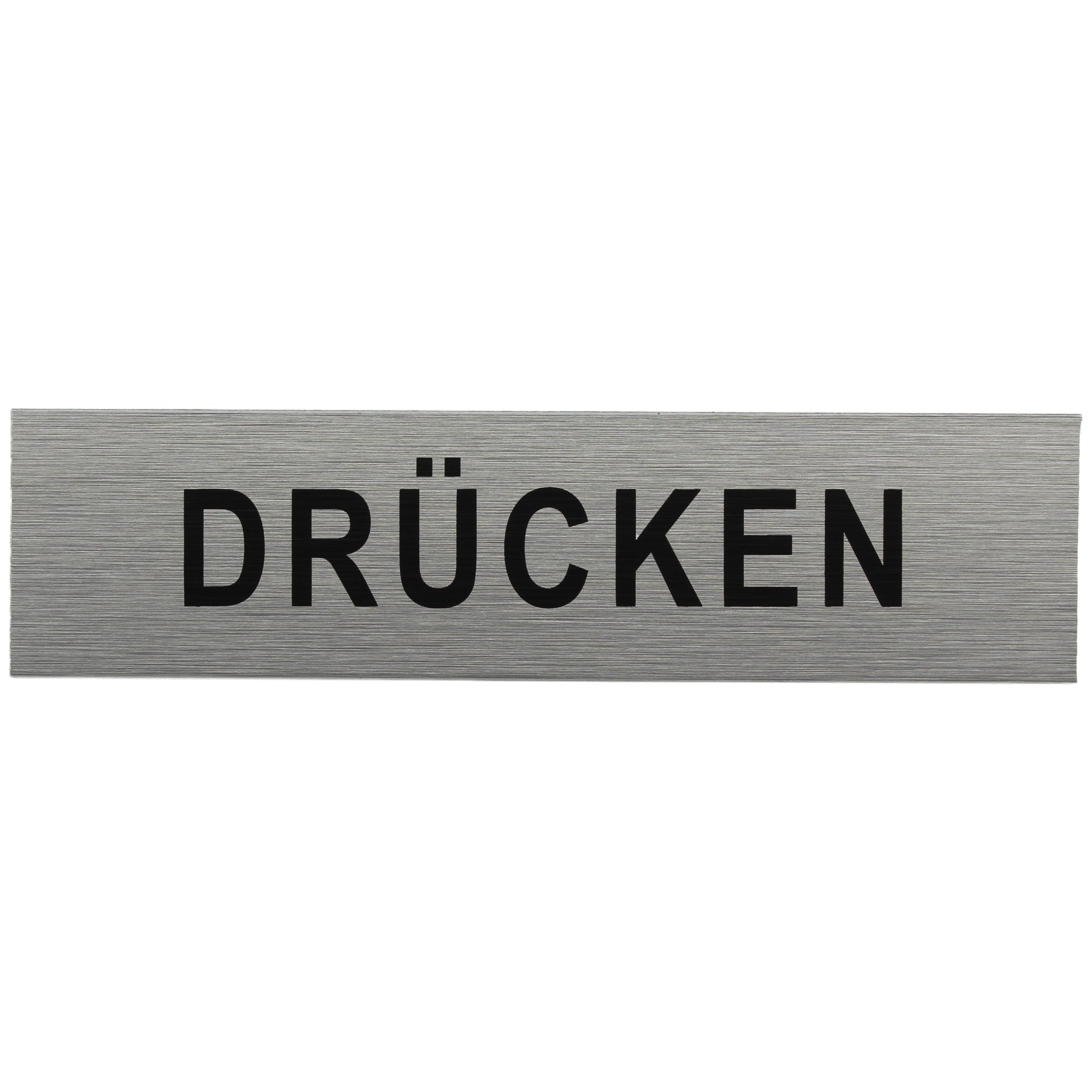ALU-SCHILD "DRÜCKEN" Alu-Schilder Hinweise SEILFLECHTER Tauwerk GmbH 