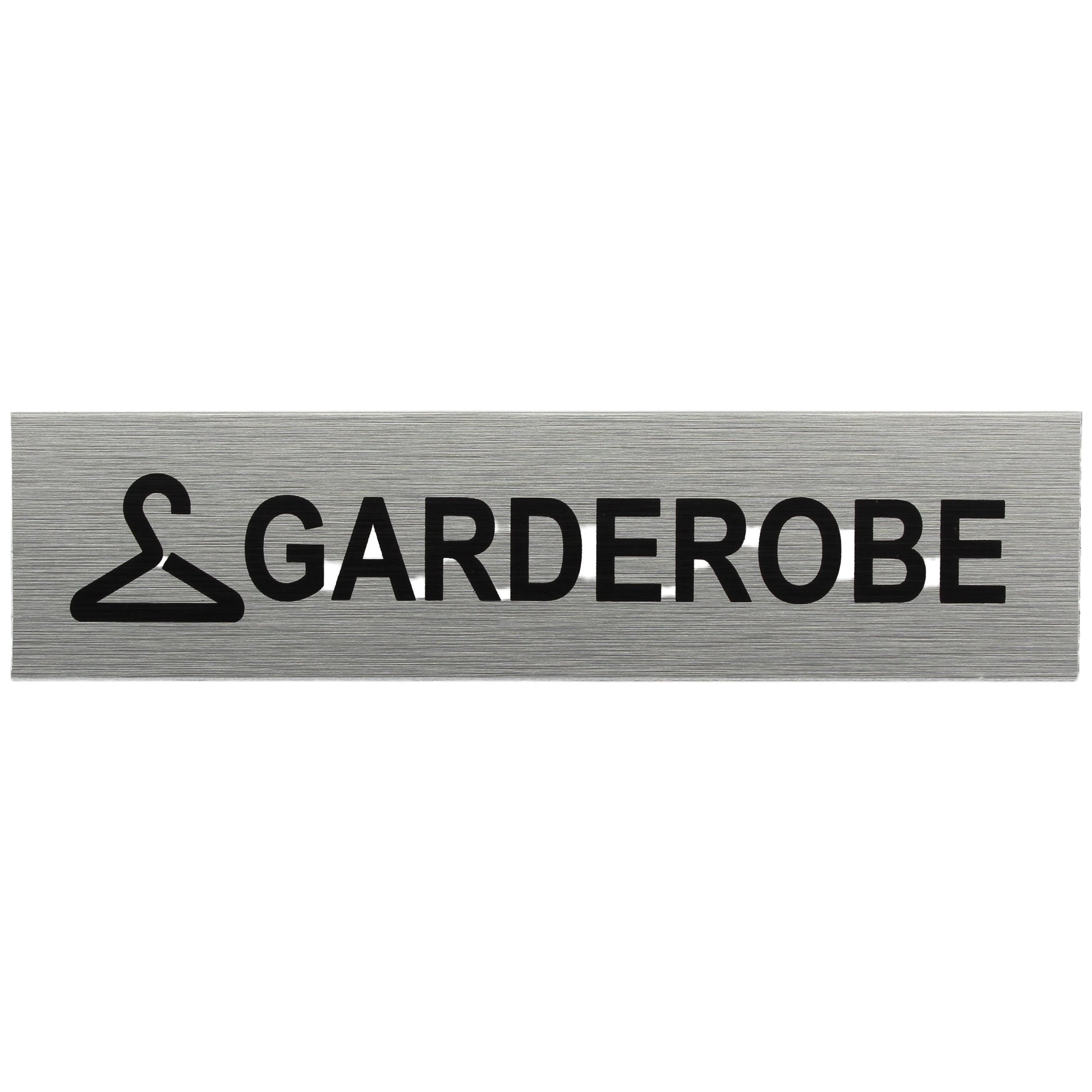ALU-SCHILD "GARDEROBE" Alu-Schilder Hinweise SEILFLECHTER Tauwerk GmbH 