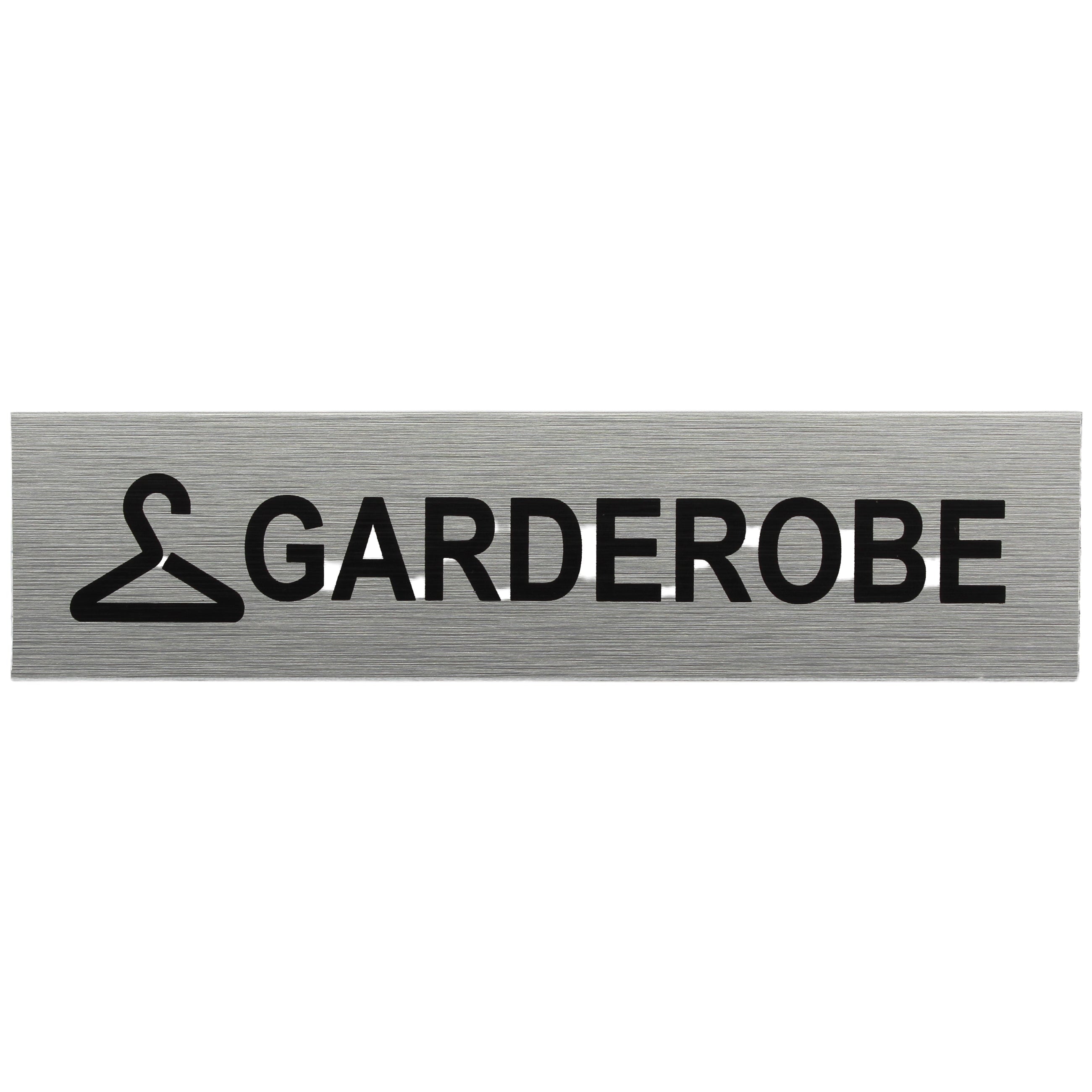 ALU-SCHILD "GARDEROBE" Alu-Schilder Hinweise SEILFLECHTER Tauwerk GmbH 