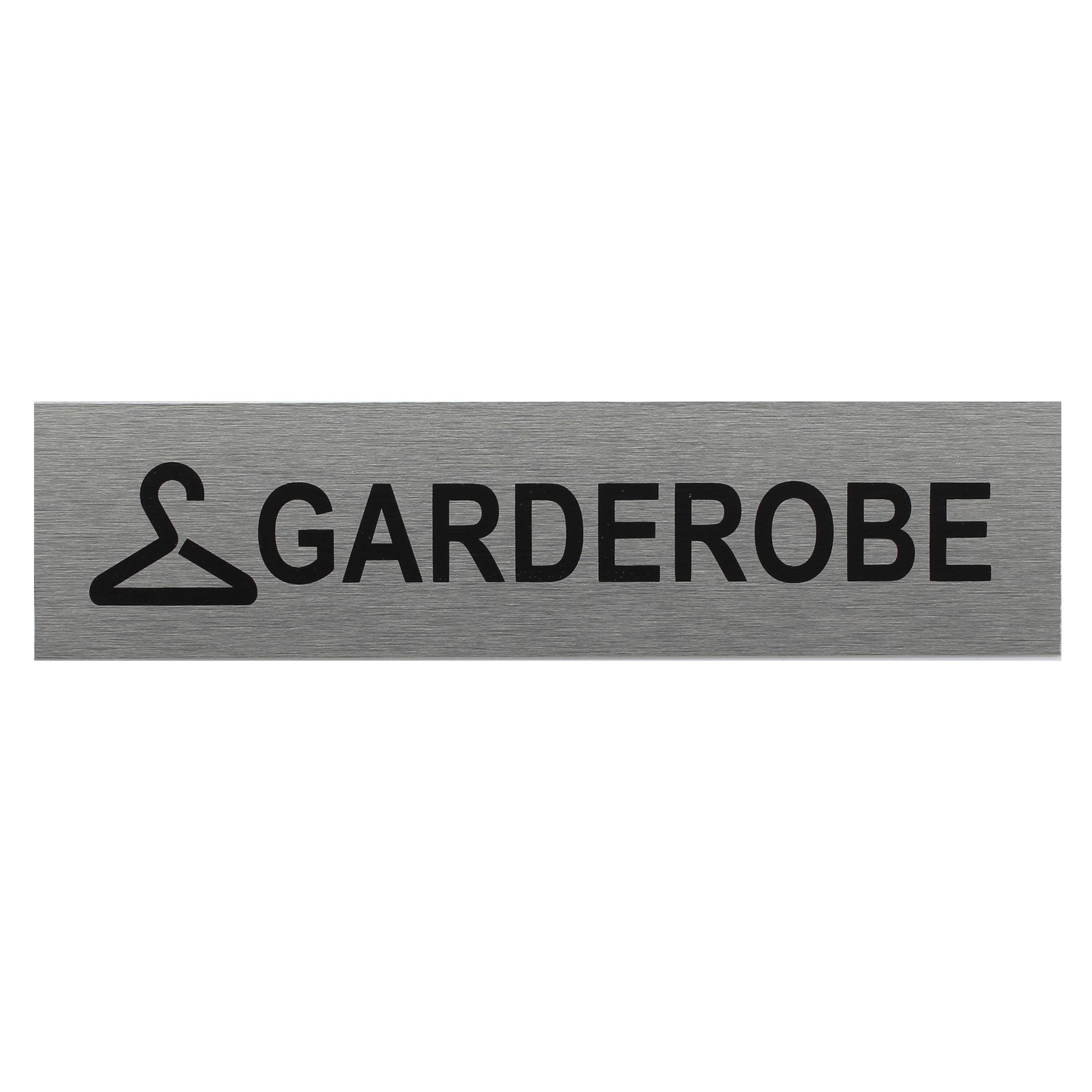 ALU-SCHILD "GARDEROBE" Alu-Schilder Hinweise SEILFLECHTER Tauwerk GmbH 