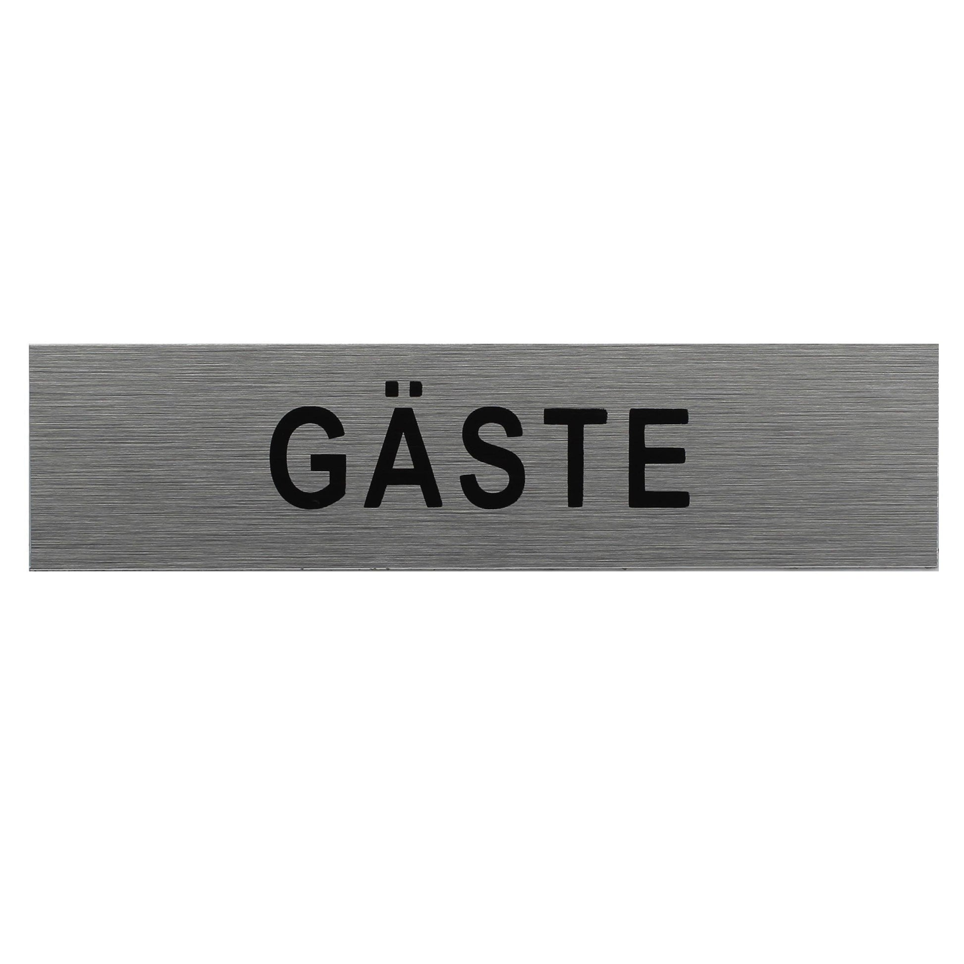 ALU-SCHILD "GÄSTE" Alu-Schilder Hinweise SEILFLECHTER Tauwerk GmbH 