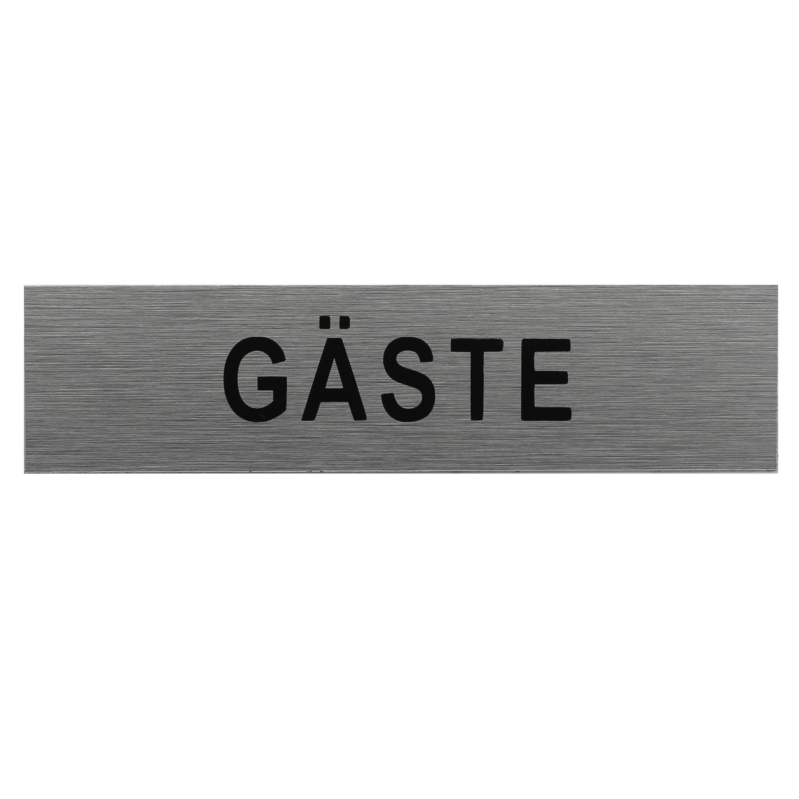 ALU-SCHILD "GÄSTE" Alu-Schilder Hinweise SEILFLECHTER Tauwerk GmbH 