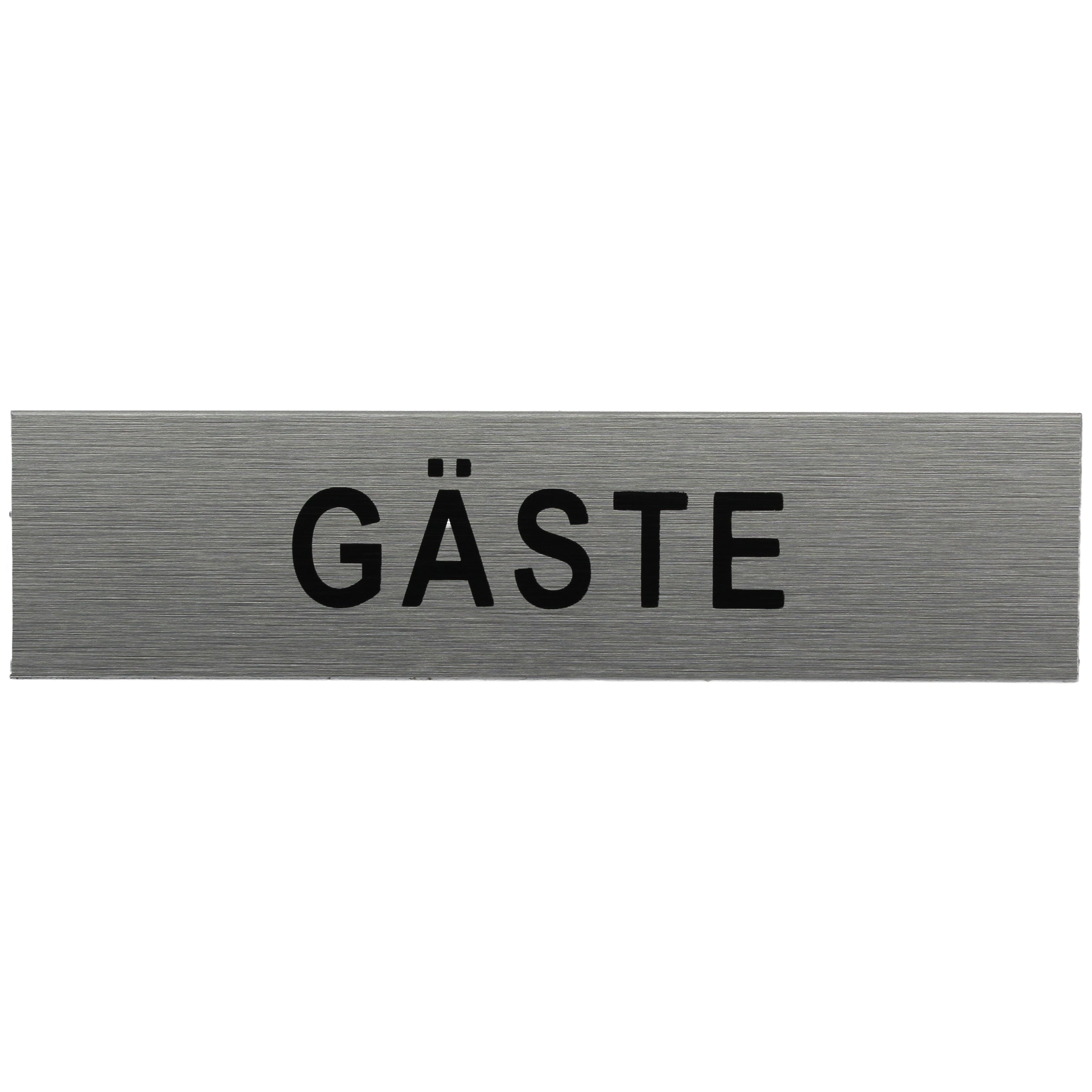 ALU-SCHILD "GÄSTE" Alu-Schilder Hinweise SEILFLECHTER Tauwerk GmbH 