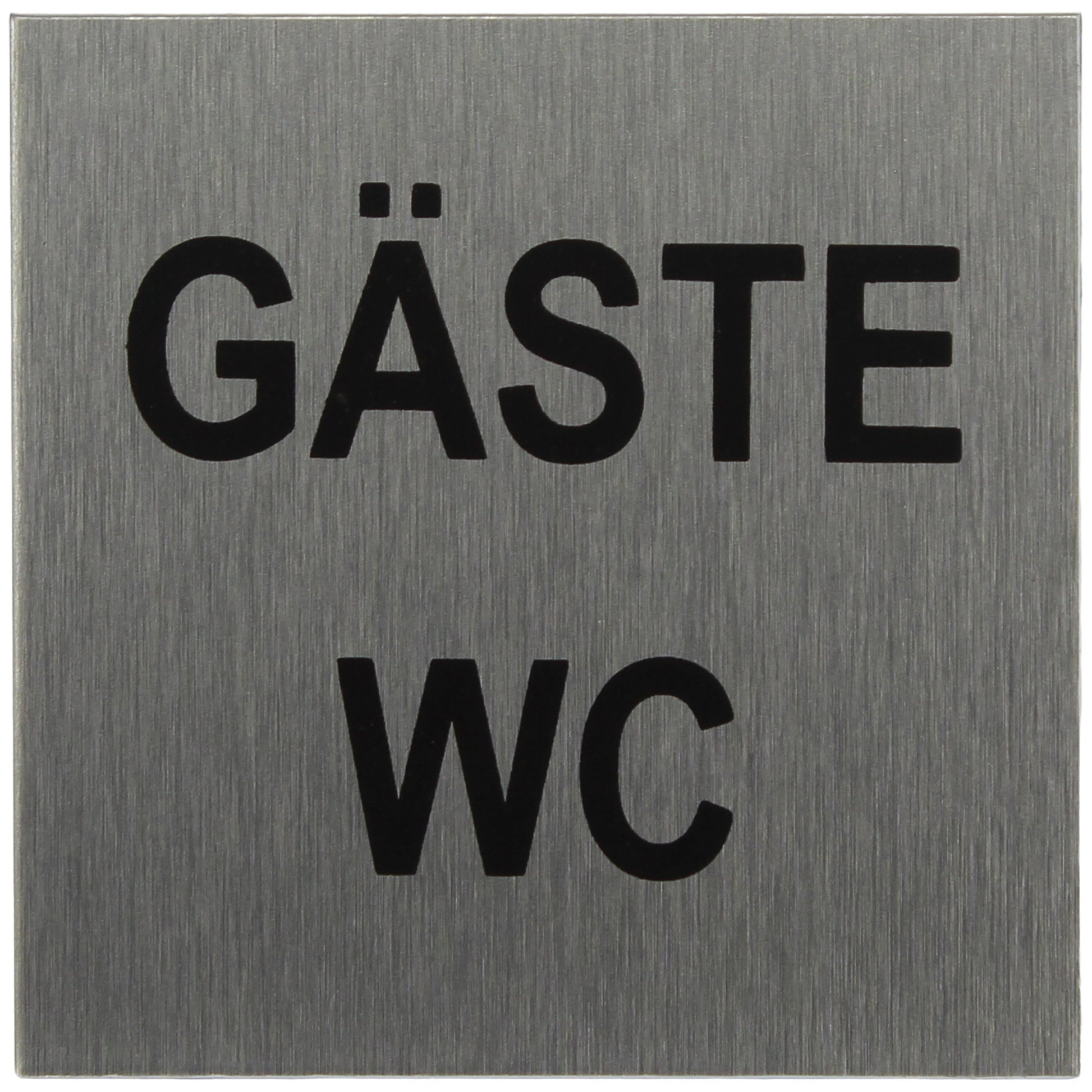 ALU-SCHILD "GÄSTE WC" Alu-Schilder Hinweise SEILFLECHTER Tauwerk GmbH 