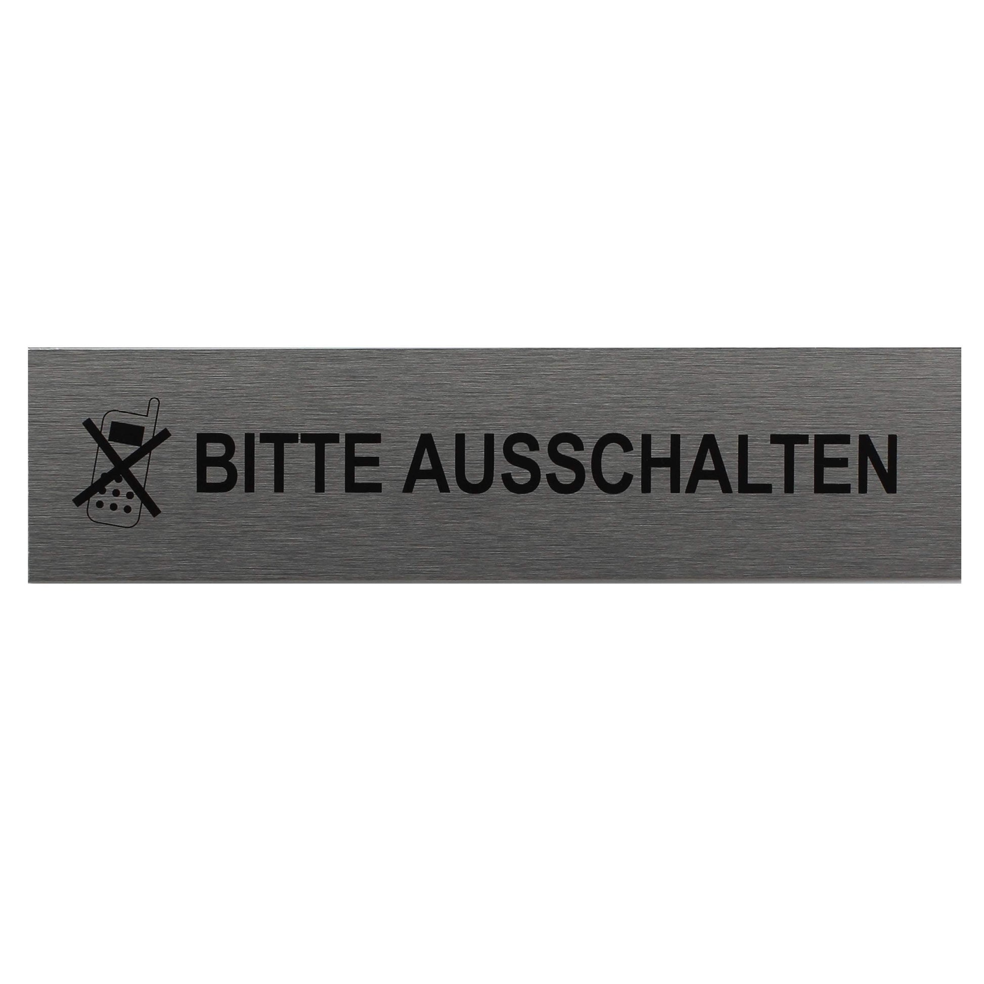 ALU-SCHILD "HANDY BITTE AUSSCHALTEN" Alu-Schilder Hinweise SEILFLECHTER Tauwerk GmbH 