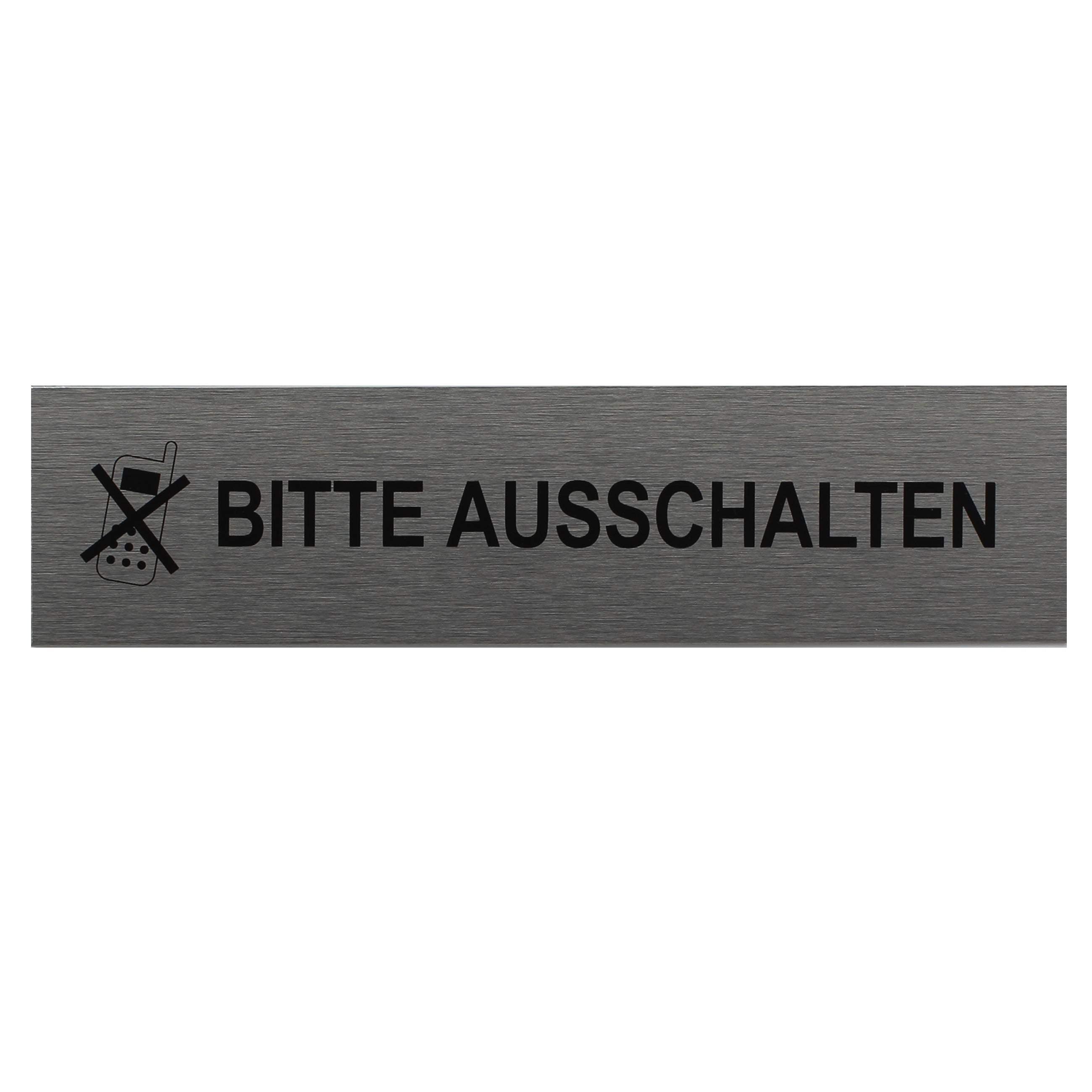 ALU-SCHILD "HANDY BITTE AUSSCHALTEN" Alu-Schilder Hinweise SEILFLECHTER Tauwerk GmbH 