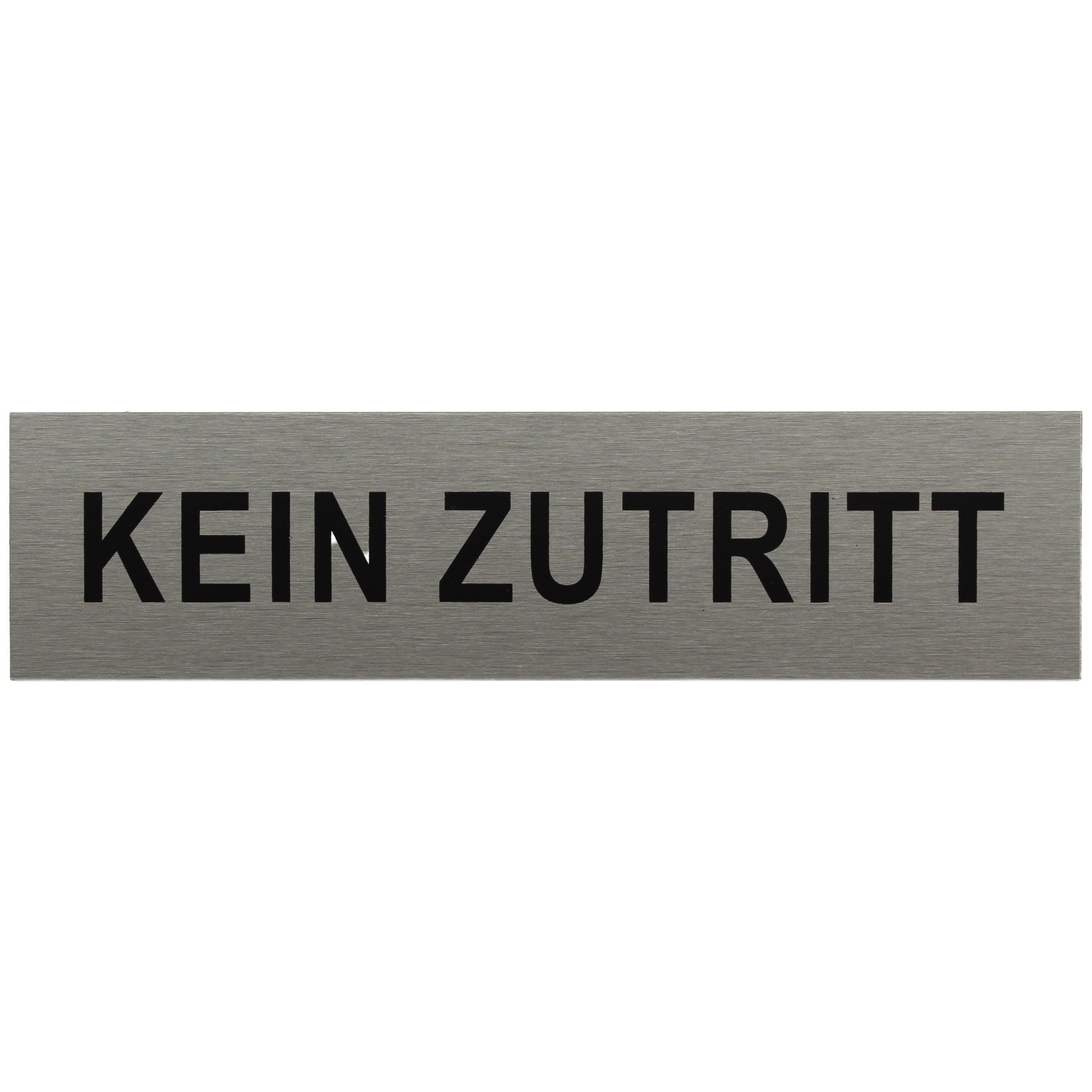 ALU-SCHILD "KEIN ZUTRITT" Alu-Schilder Hinweise SEILFLECHTER Tauwerk GmbH 