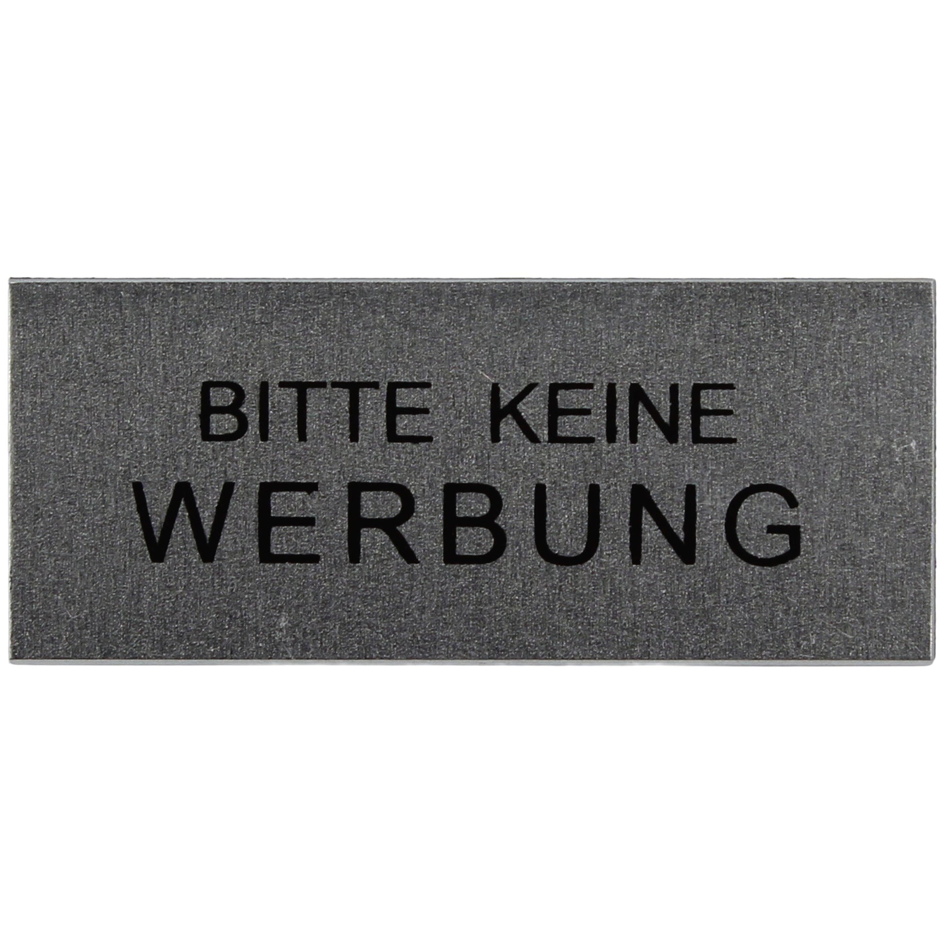ALU-SCHILD "KEINE WERBUNG" Alu-Schilder Hinweise SEILFLECHTER Tauwerk GmbH 
