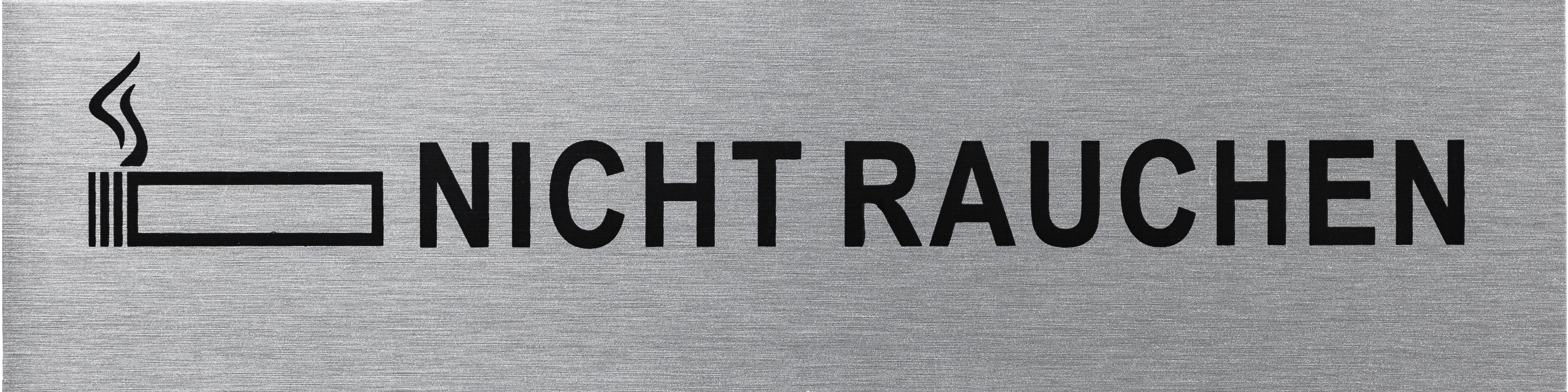 ALU-SCHILD "NICHT RAUCHEN" Alu-Schilder Hinweise SEILFLECHTER Tauwerk GmbH 
