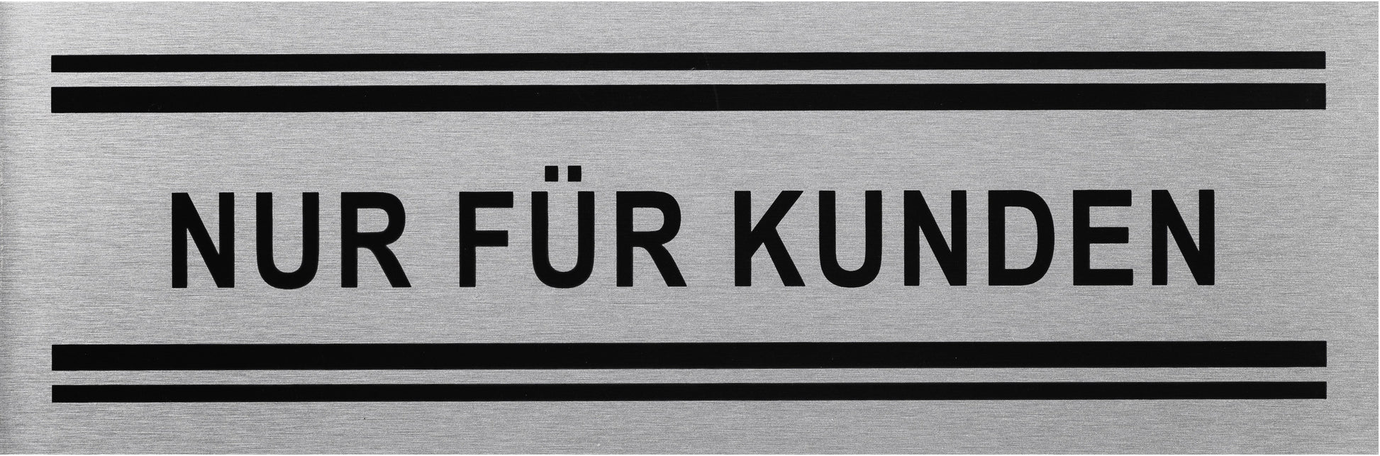 ALU-SCHILD "NUR FÜR KUNDEN" Alu-Schilder Hinweise SEILFLECHTER Tauwerk GmbH 