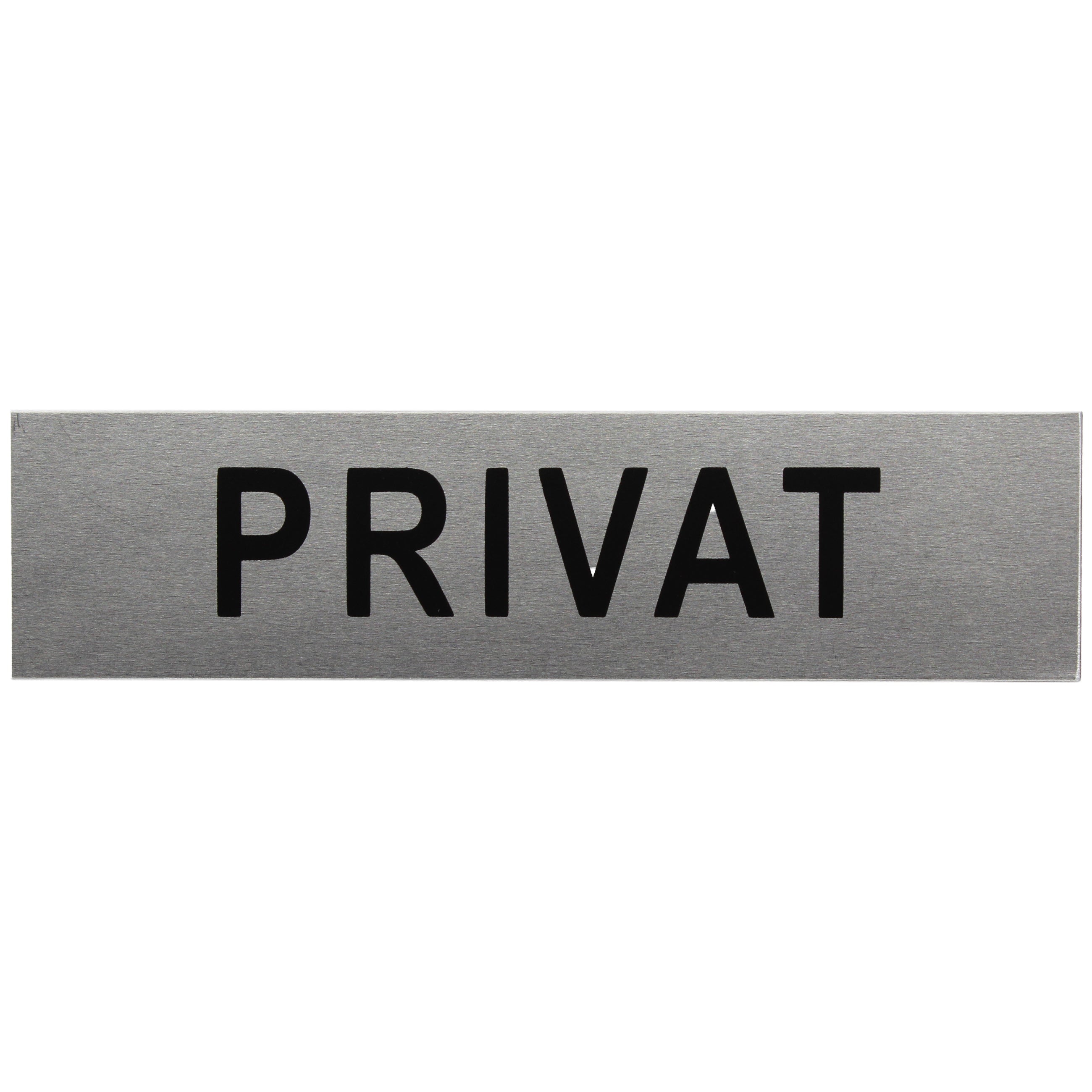 ALU-SCHILD "PRIVAT" Alu-Schilder Hinweise SEILFLECHTER Tauwerk GmbH 