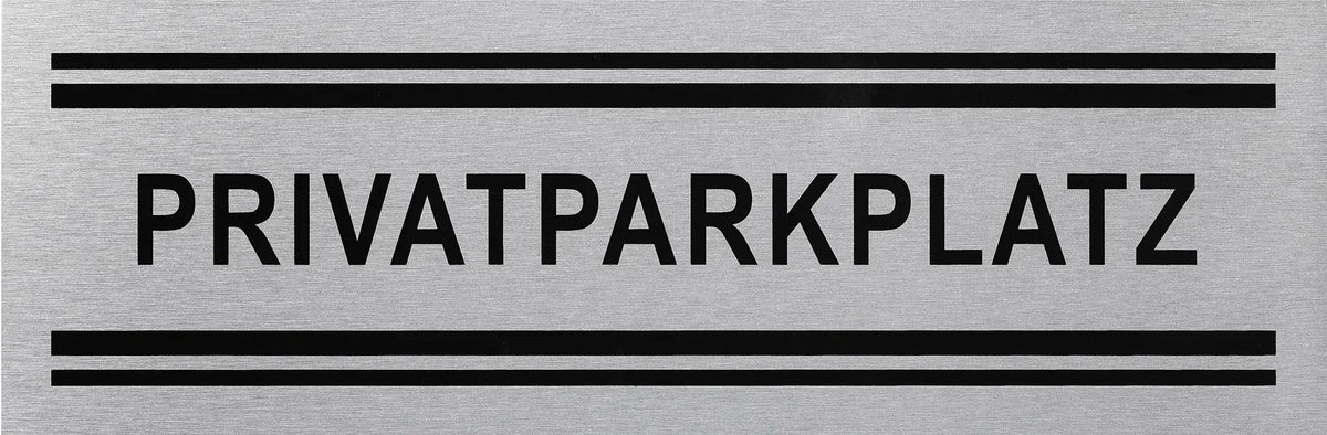 ALU-SCHILD "PRIVATPARKPLATZ" Alu-Schilder Hinweise SEILFLECHTER Tauwerk GmbH 