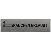 ALU-SCHILD "RAUCHEN ERLAUBT" Alu-Schilder Hinweise SEILFLECHTER Tauwerk GmbH 