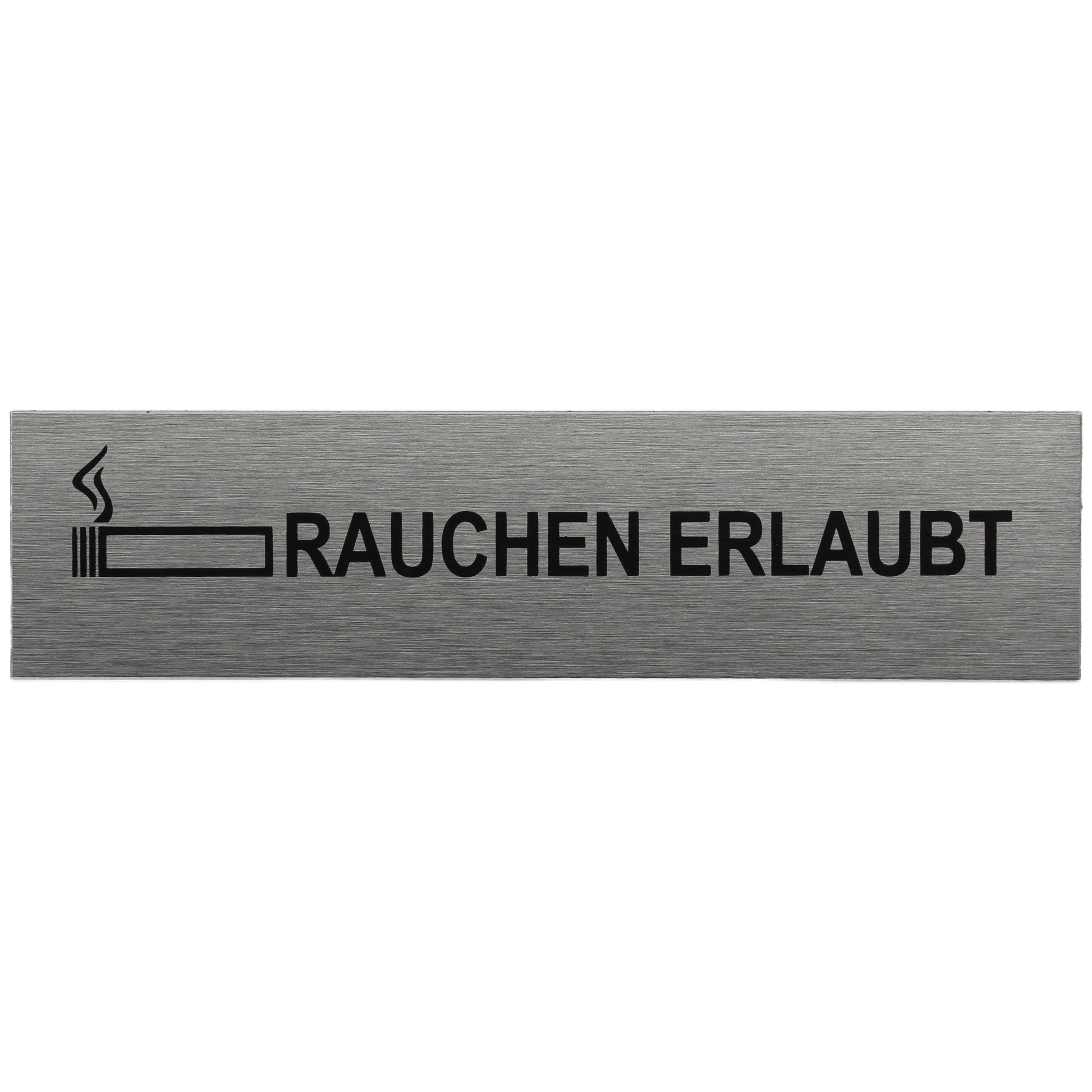 ALU-SCHILD "RAUCHEN ERLAUBT" Alu-Schilder Hinweise SEILFLECHTER Tauwerk GmbH 