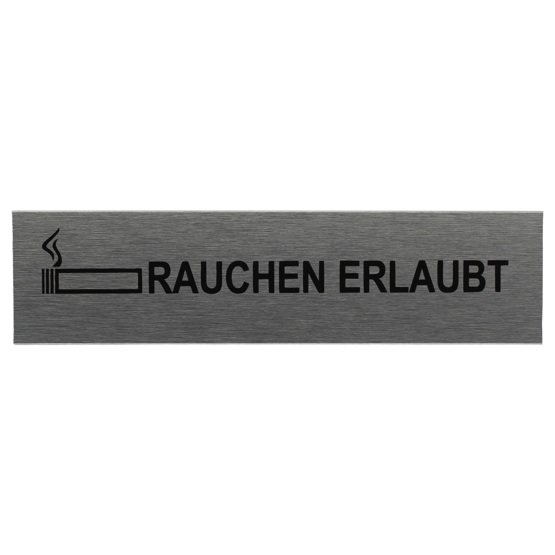 ALU-SCHILD "RAUCHEN ERLAUBT" Alu-Schilder Hinweise SEILFLECHTER Tauwerk GmbH 