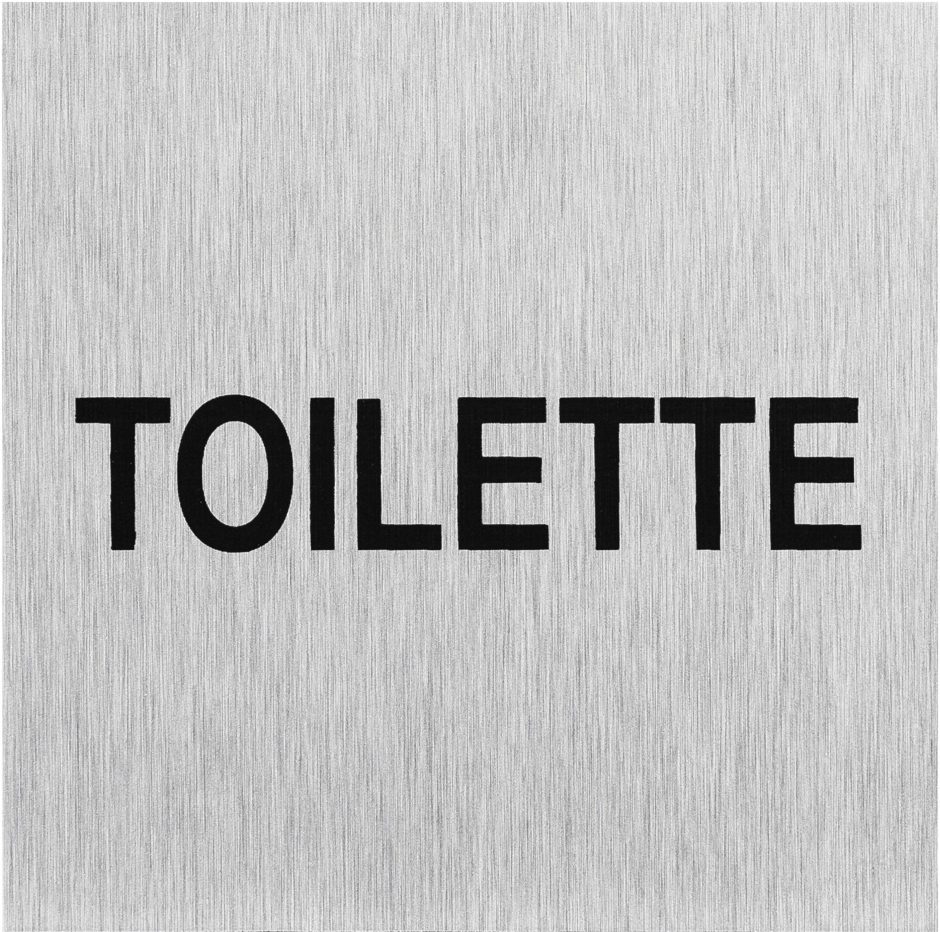 ALU-SCHILD "TOILETTE" Alu-Schilder Hinweise SEILFLECHTER Tauwerk GmbH 