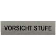ALU-SCHILD "VORSICHT STUFE" Alu-Schilder Hinweise SEILFLECHTER Tauwerk GmbH 