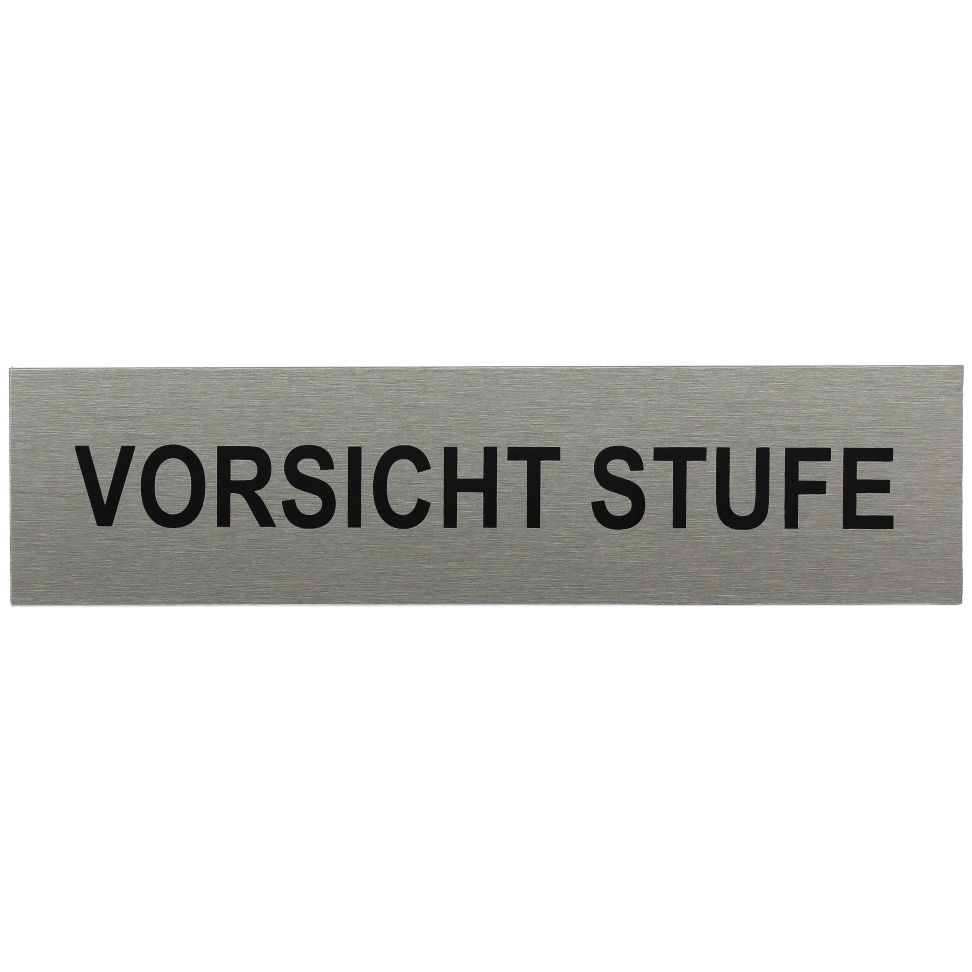 ALU-SCHILD "VORSICHT STUFE" Alu-Schilder Hinweise SEILFLECHTER Tauwerk GmbH 