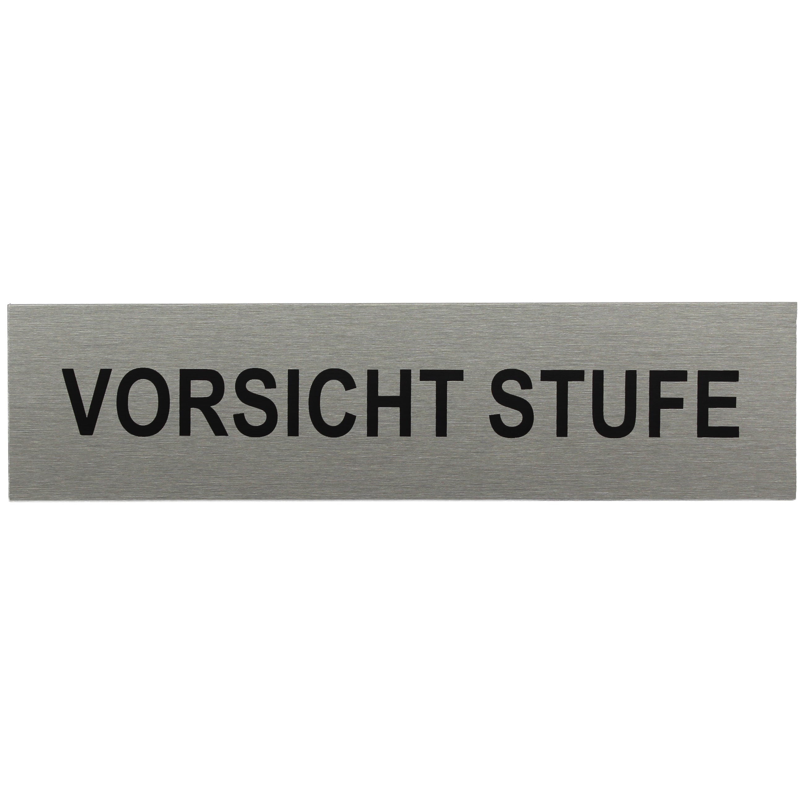 ALU-SCHILD "VORSICHT STUFE" Alu-Schilder Hinweise SEILFLECHTER Tauwerk GmbH 