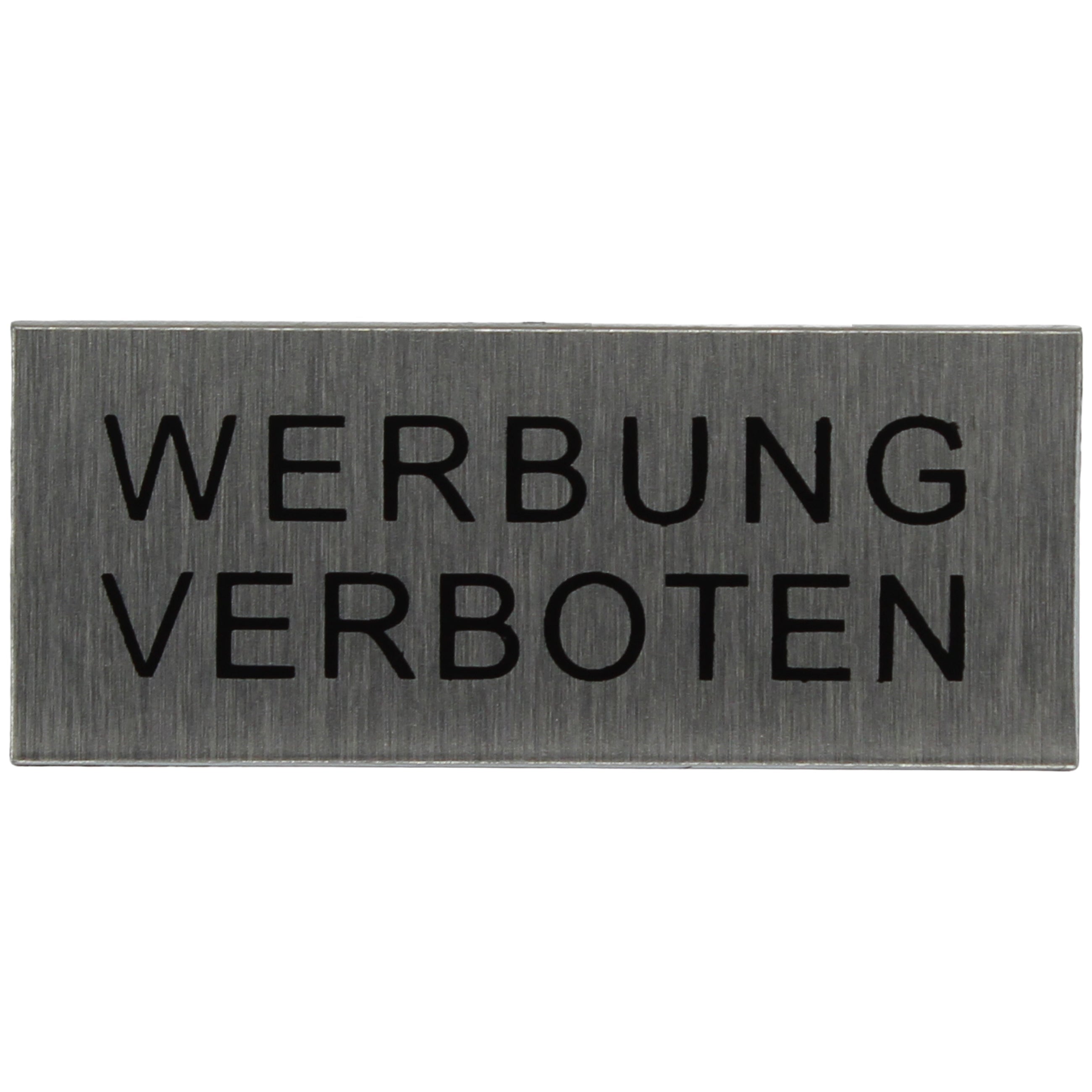 ALU-SCHILD "WERBUNG VERBOTEN" Alu-Schilder Hinweise SEILFLECHTER Tauwerk GmbH 