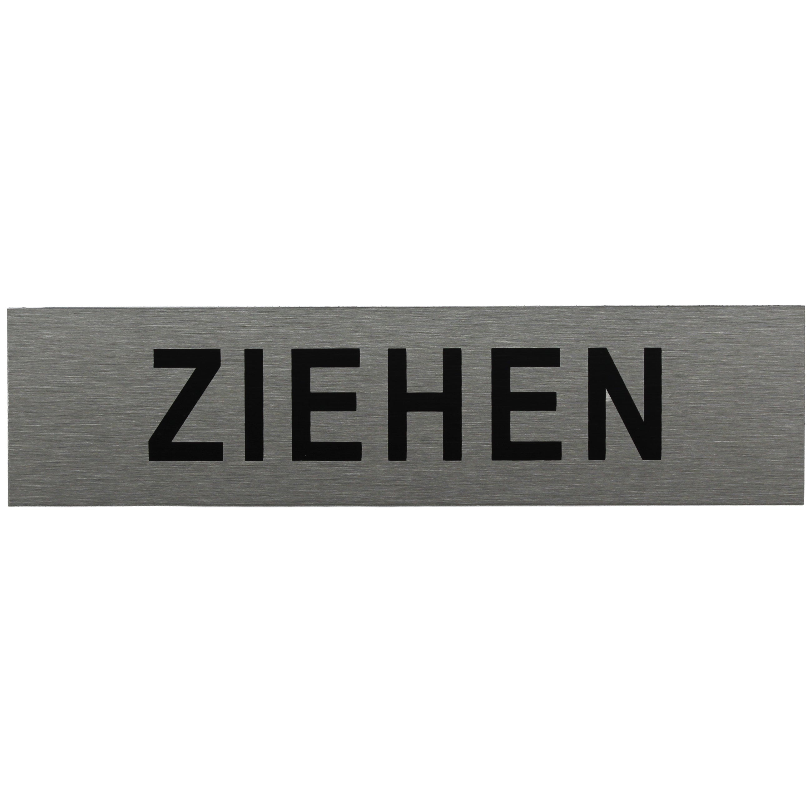 ALU-SCHILD "ZIEHEN" Alu-Schilder Hinweise SEILFLECHTER Tauwerk GmbH 