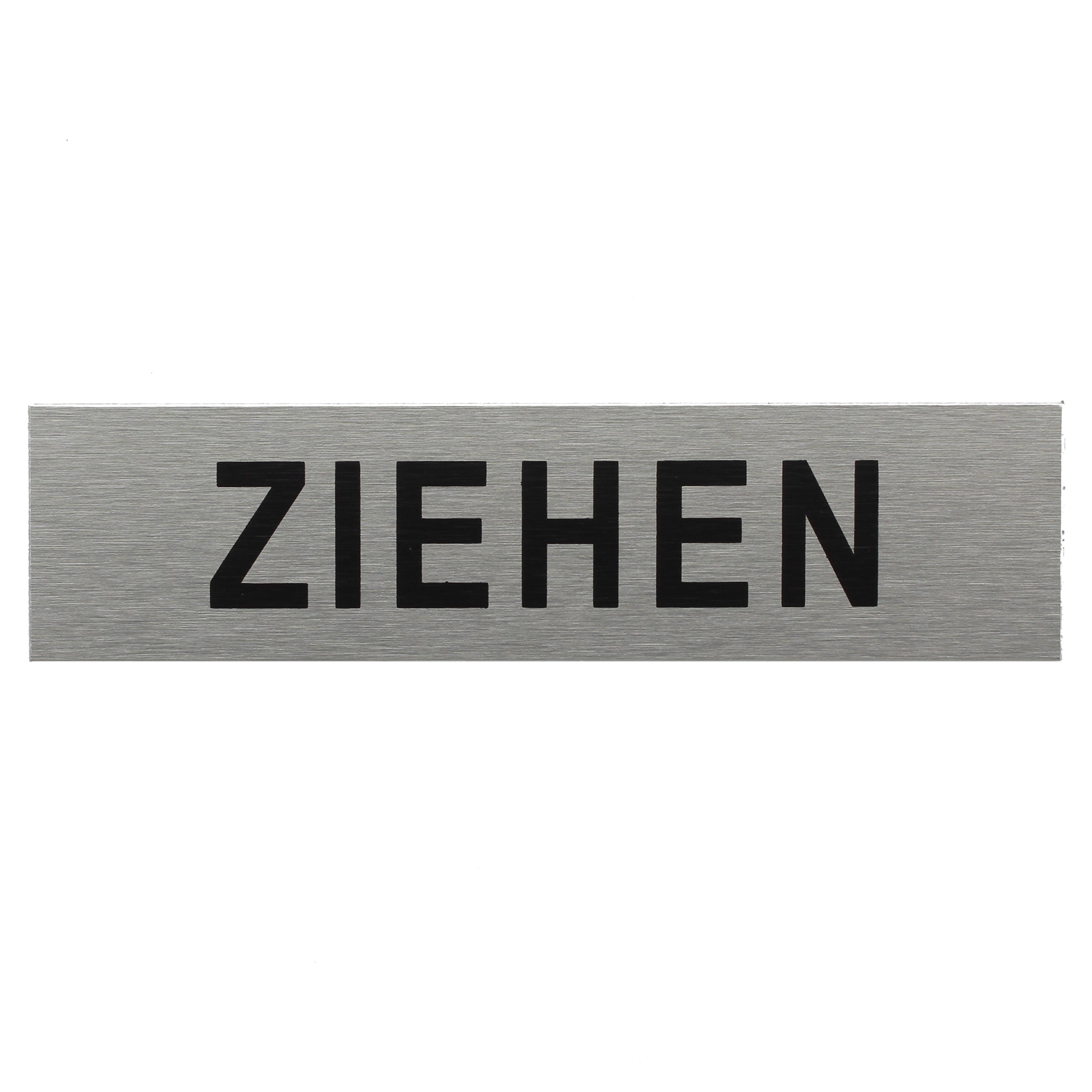 ALU-SCHILD "ZIEHEN" Alu-Schilder Hinweise SEILFLECHTER Tauwerk GmbH 