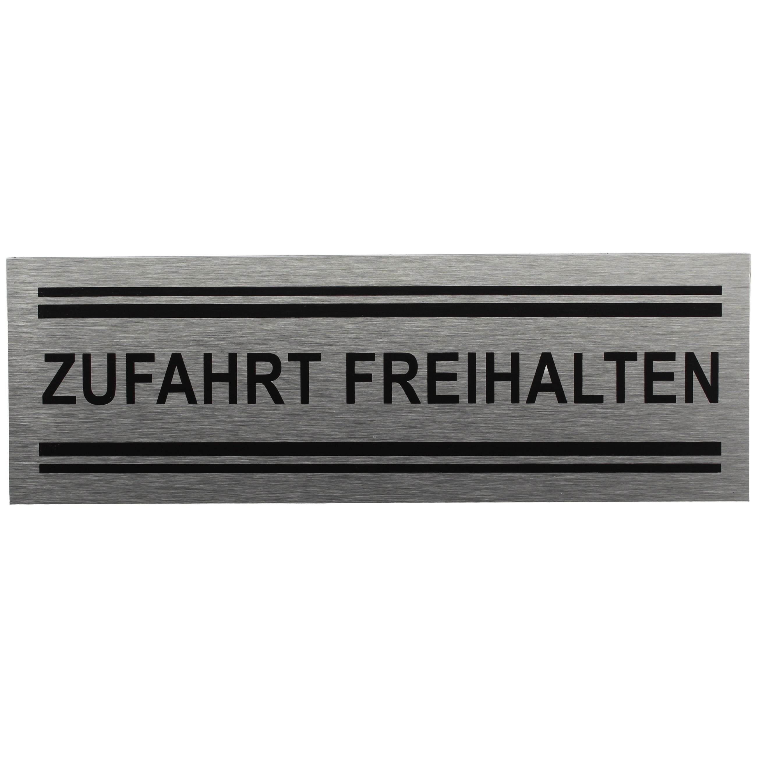 ALU-SCHILD "ZUFAHRT FREIHALTEN" Alu-Schilder Hinweise SEILFLECHTER Tauwerk GmbH 