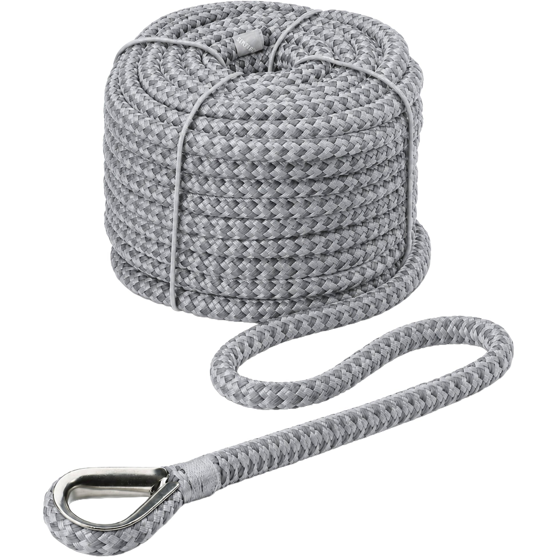 Ankerleine Taifun® 30 Meter Ankern und Festmachen Seilflechter Tauwerk GmbH 10 Millimeter Silbergrau 