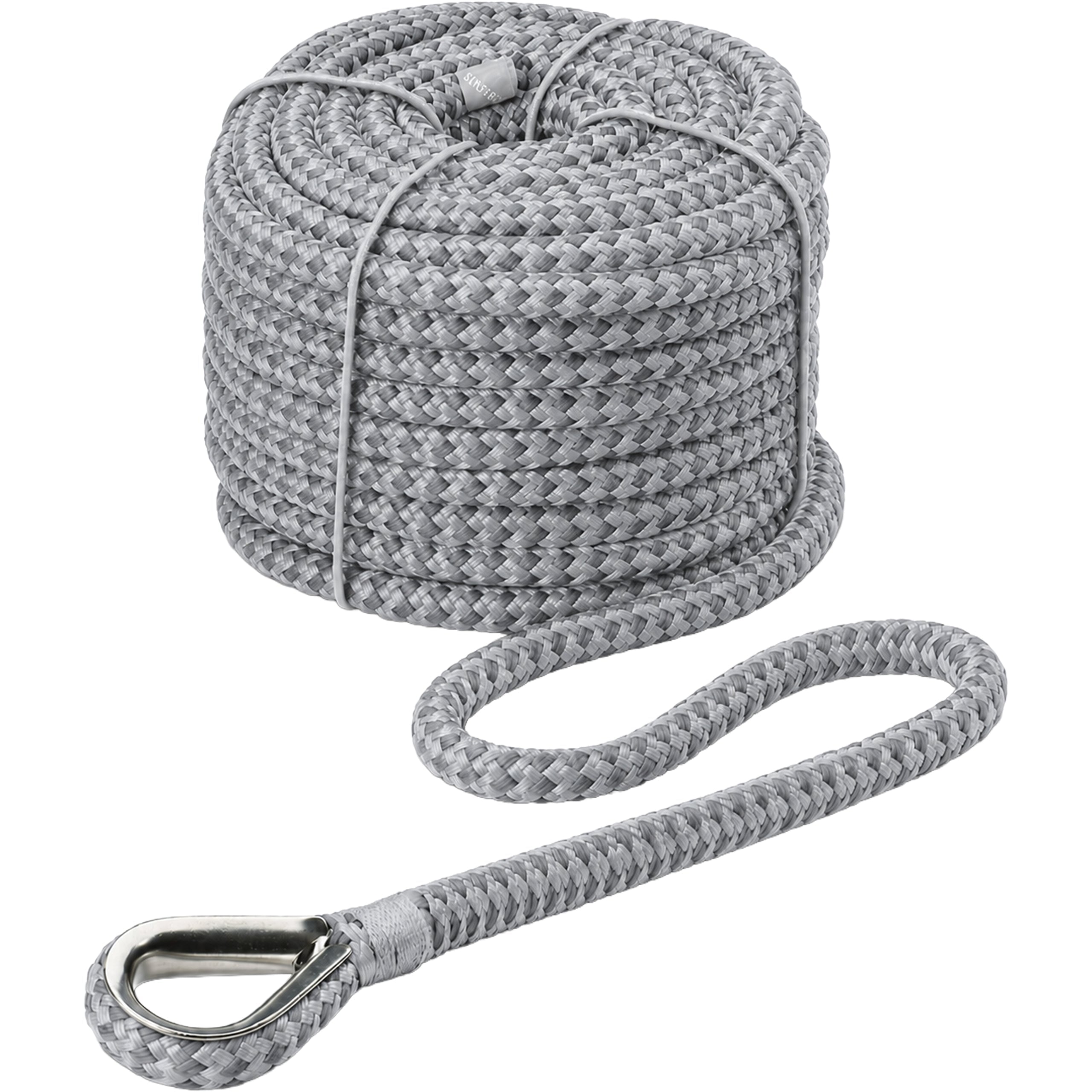 Ankerleine Taifun® 30 Meter Ankern und Festmachen Seilflechter Tauwerk GmbH 10 Millimeter Silbergrau 