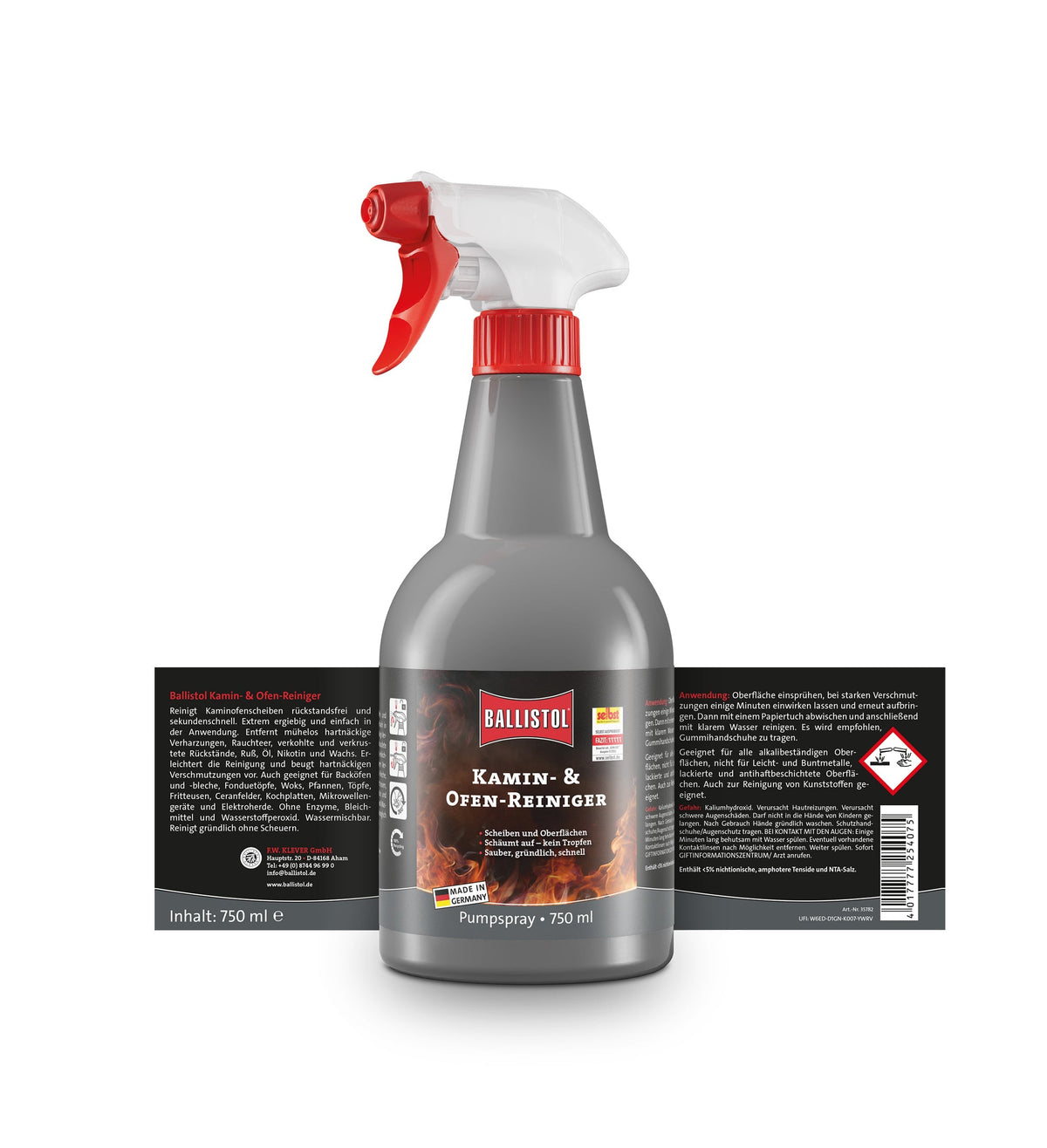 Ballistol Kamin- und Ofenreiniger Kamofix | Spray Reinigungsmittel Ballistol 