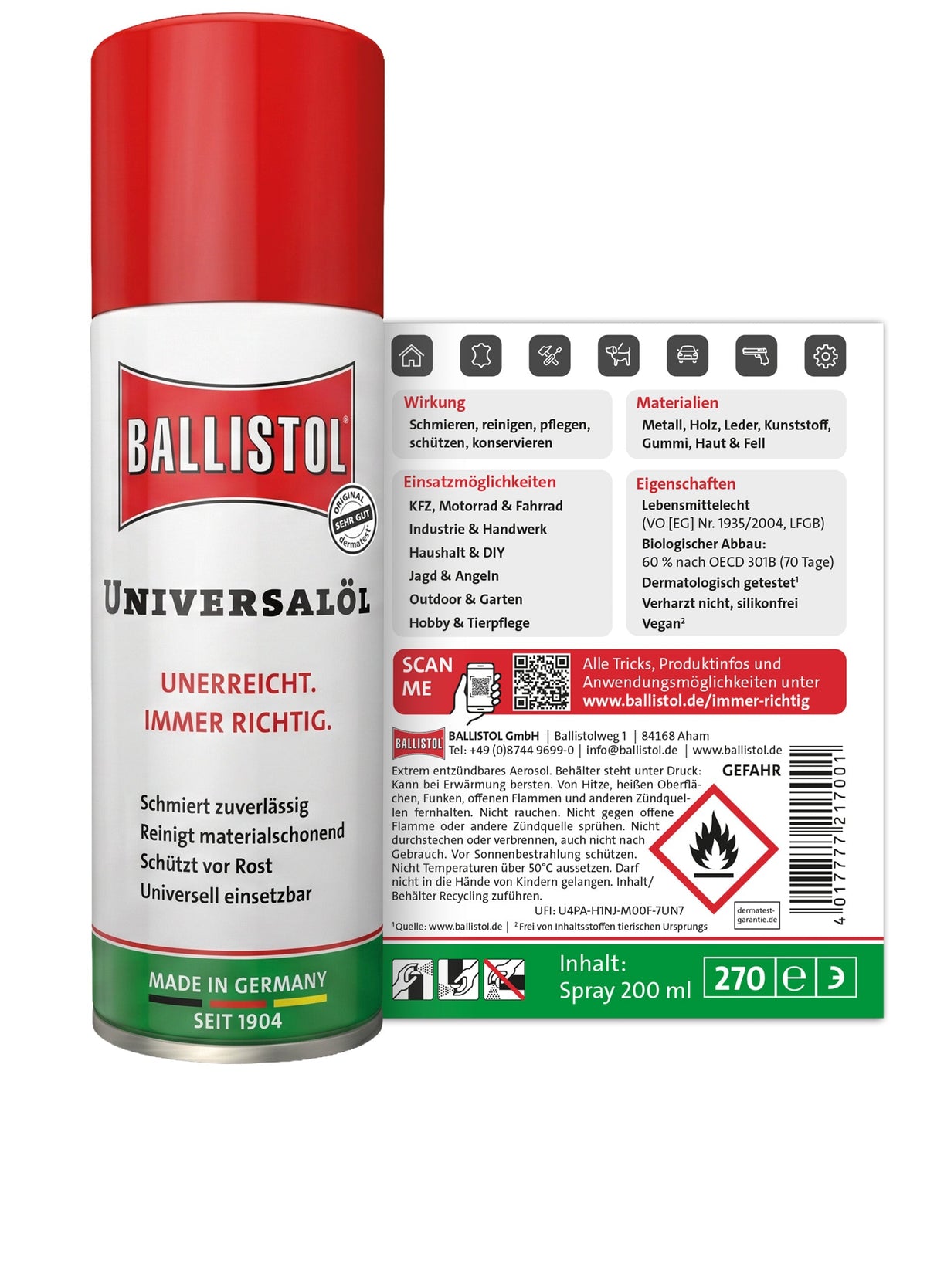 Ballistol Universalöl 200ml | Spray Öle und Schmiermittel Ballistol 