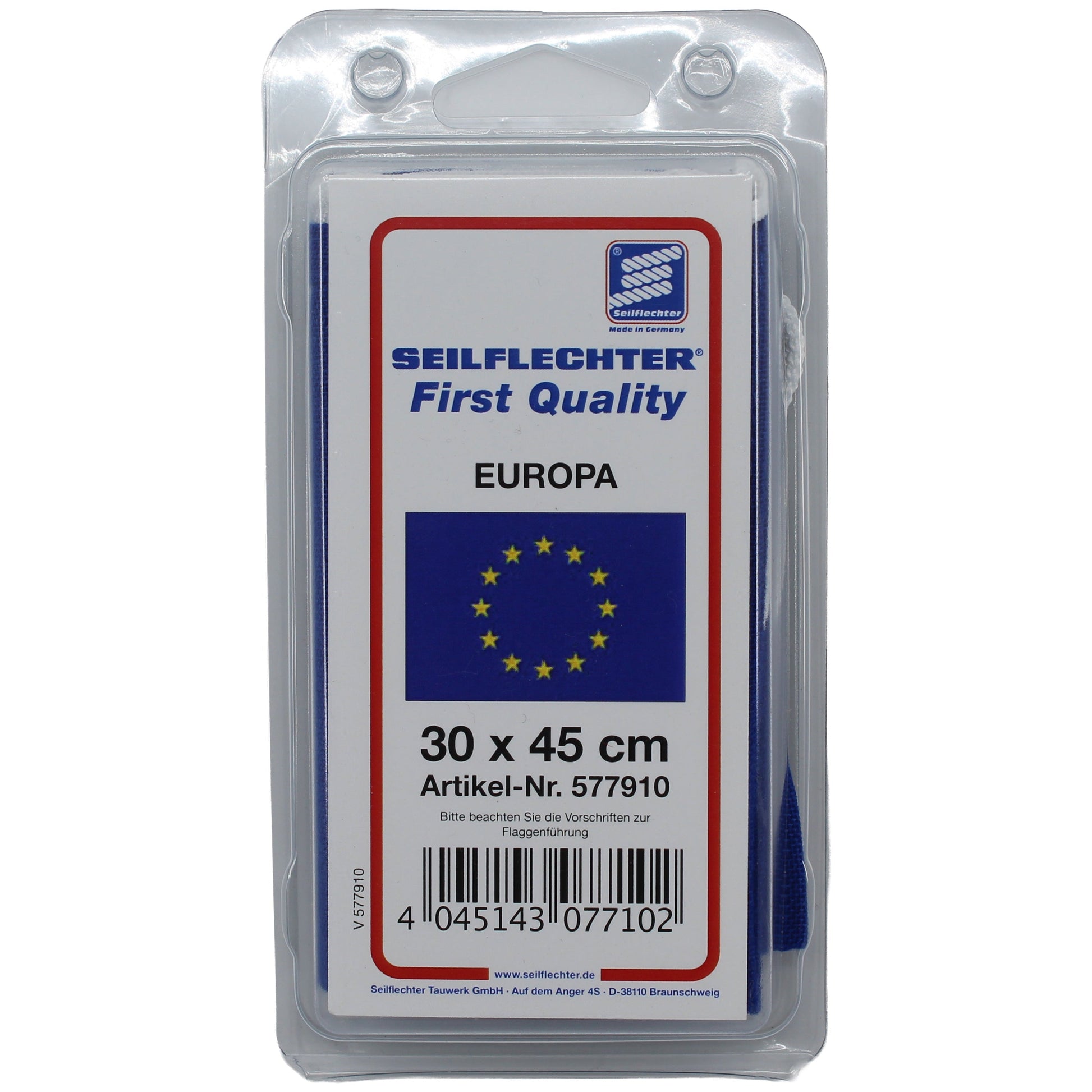 FLAGGE EUROPA 30 x 45 cm Flaggen SEILFLECHTER Tauwerk GmbH 