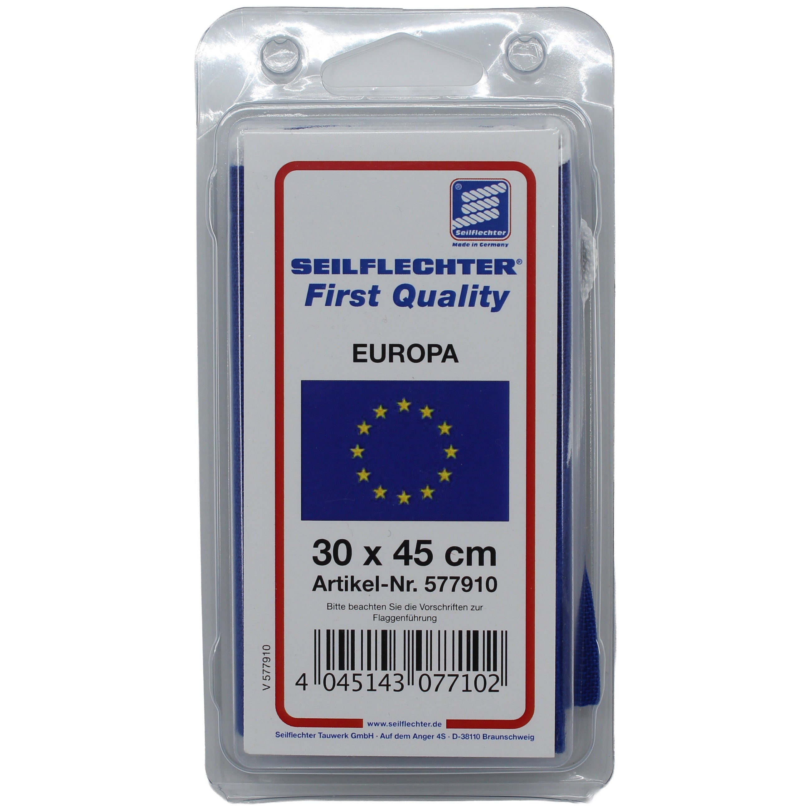 FLAGGE EUROPA 30 x 45 cm Flaggen SEILFLECHTER Tauwerk GmbH 